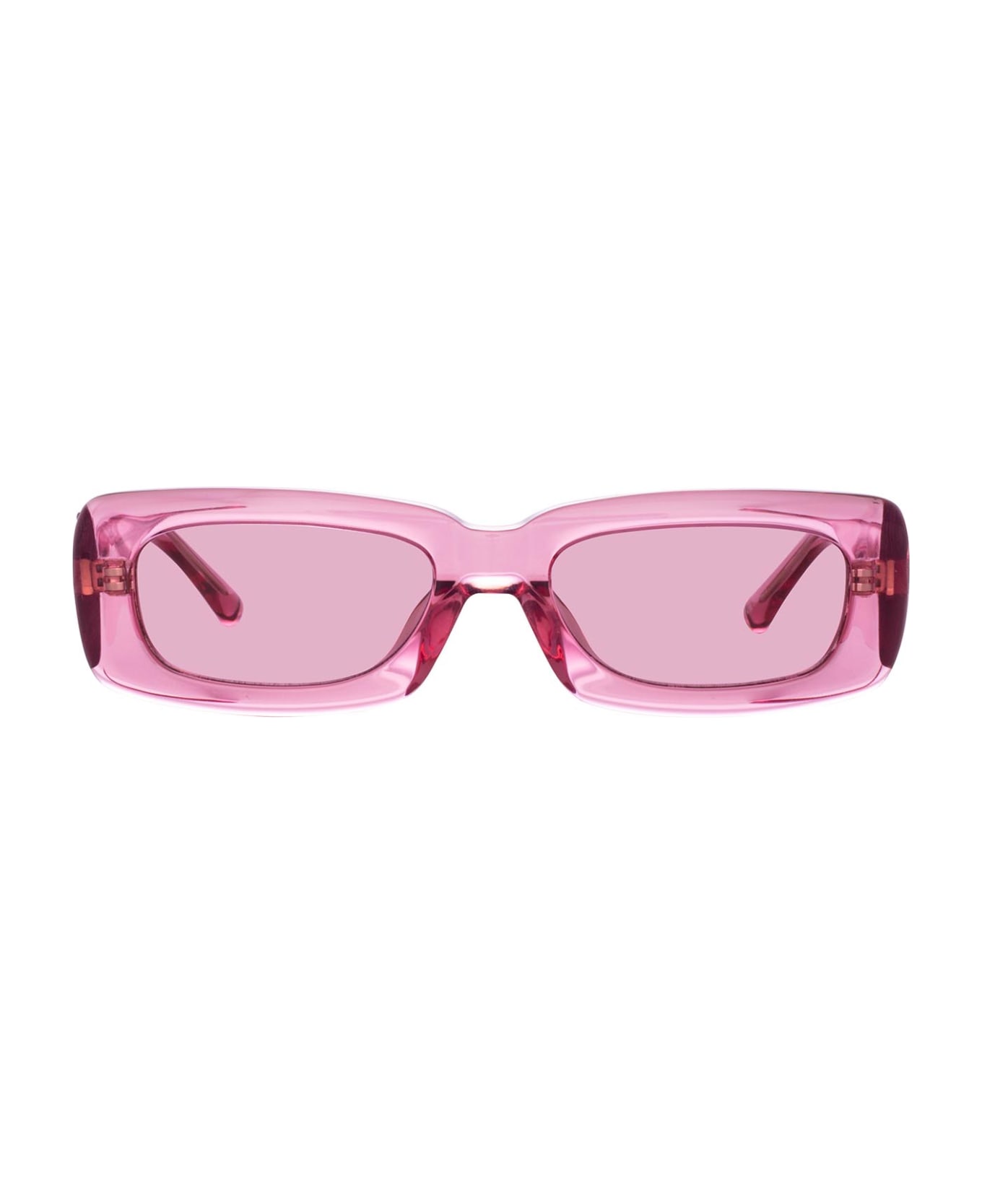 Linda Farrow Attico16 Powder Pink / Silver Sunglasses - Powder Pink / Silver