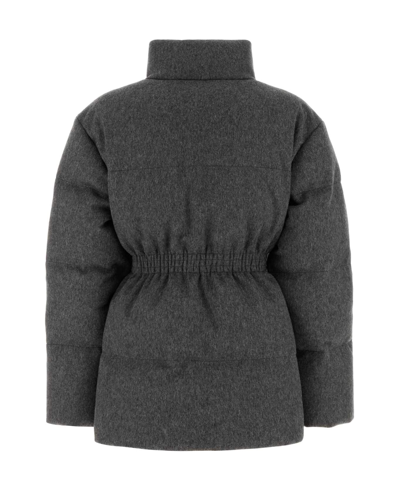 Prada Dark Grey Wool Down Jacket - ARDESIA