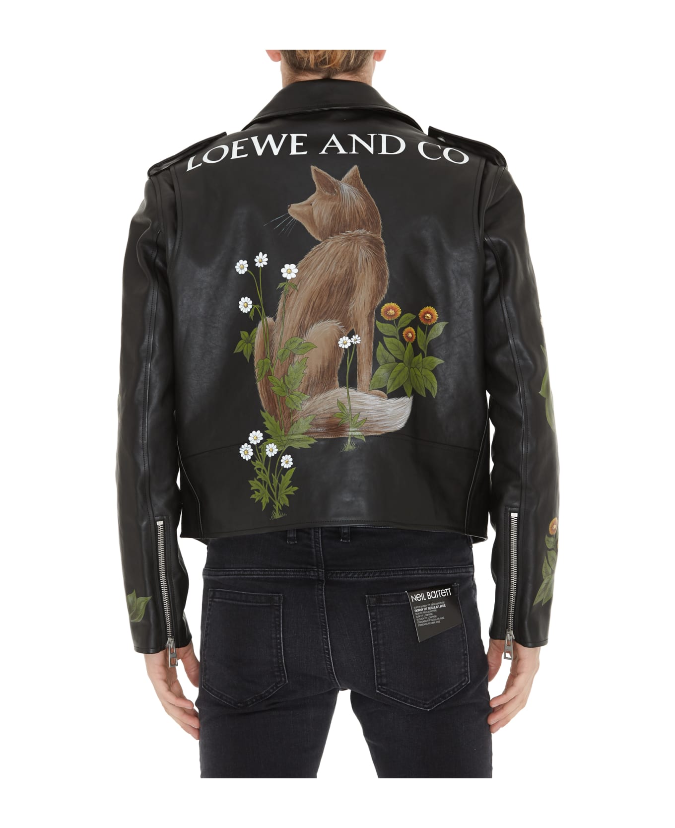 Loewe Biker Leather Jacket - Black