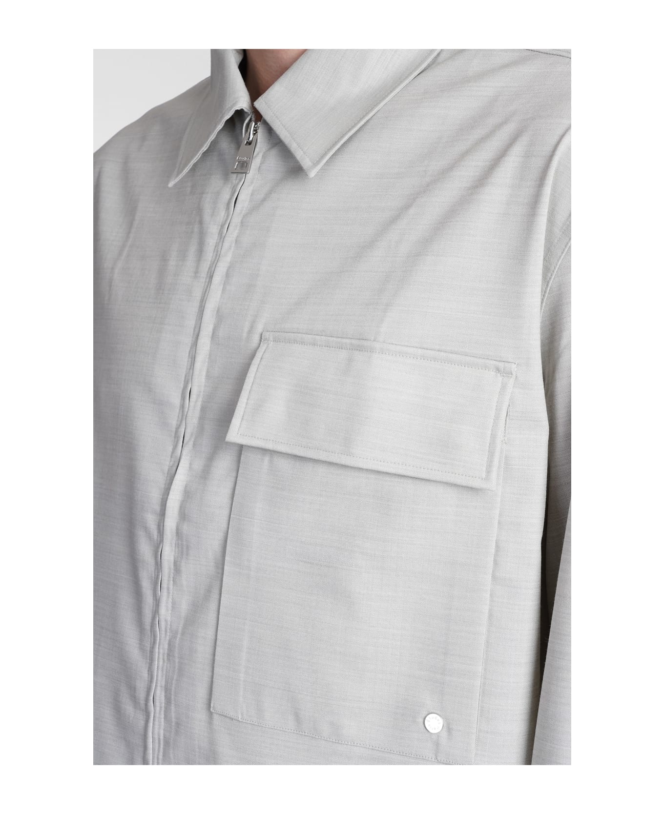 Études Shirt In Grey Wool - Grey