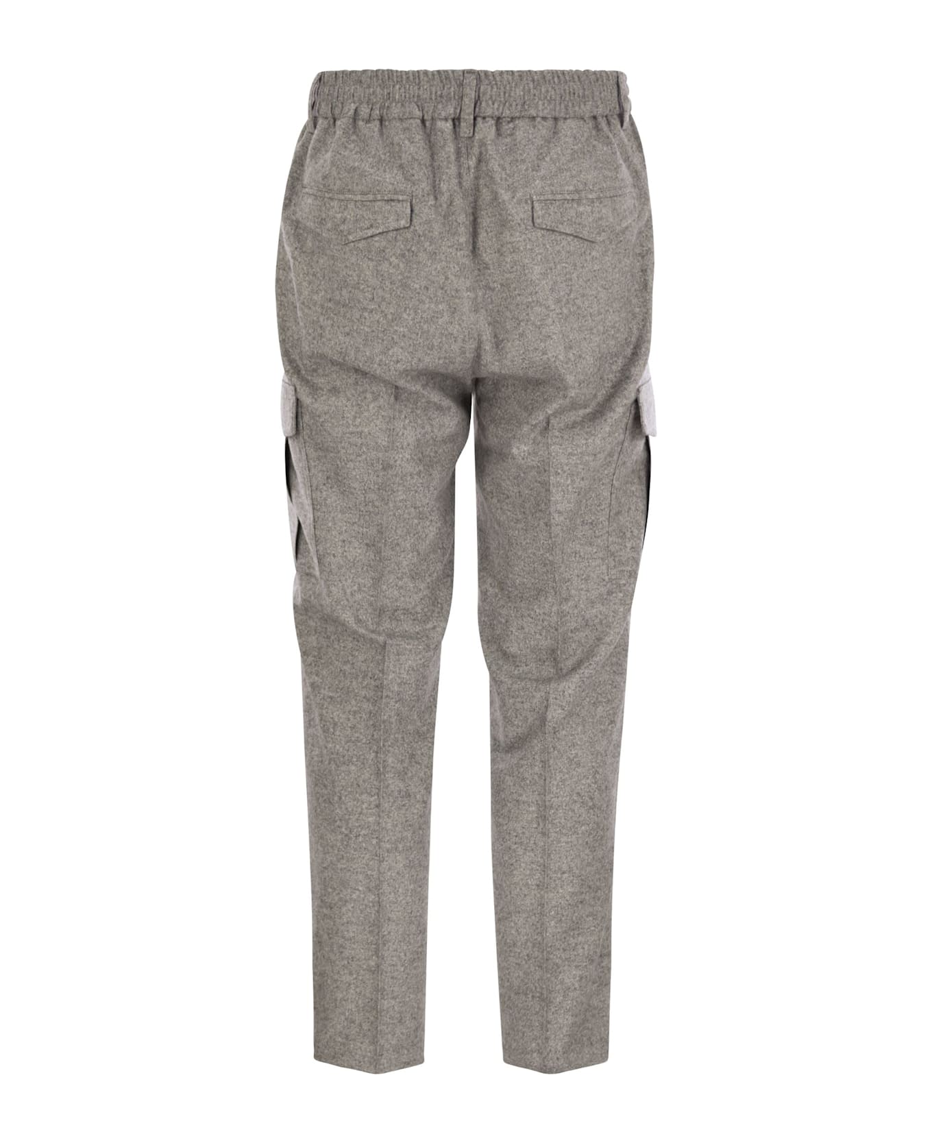 Peserico Wool, Silk And Cashmere Jogger Trousers - Grey