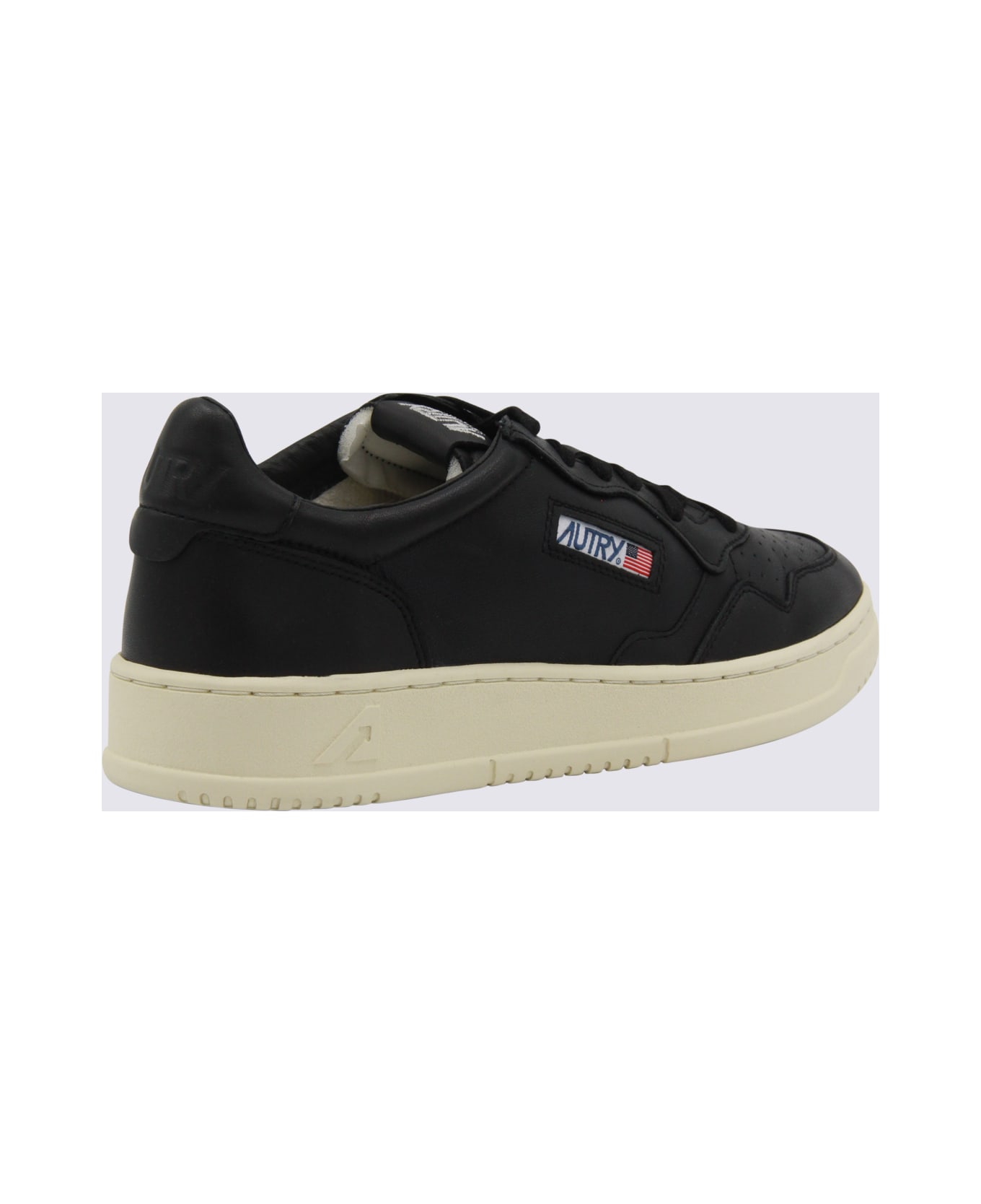 Autry Black Leather Medalist Sneakers - Black