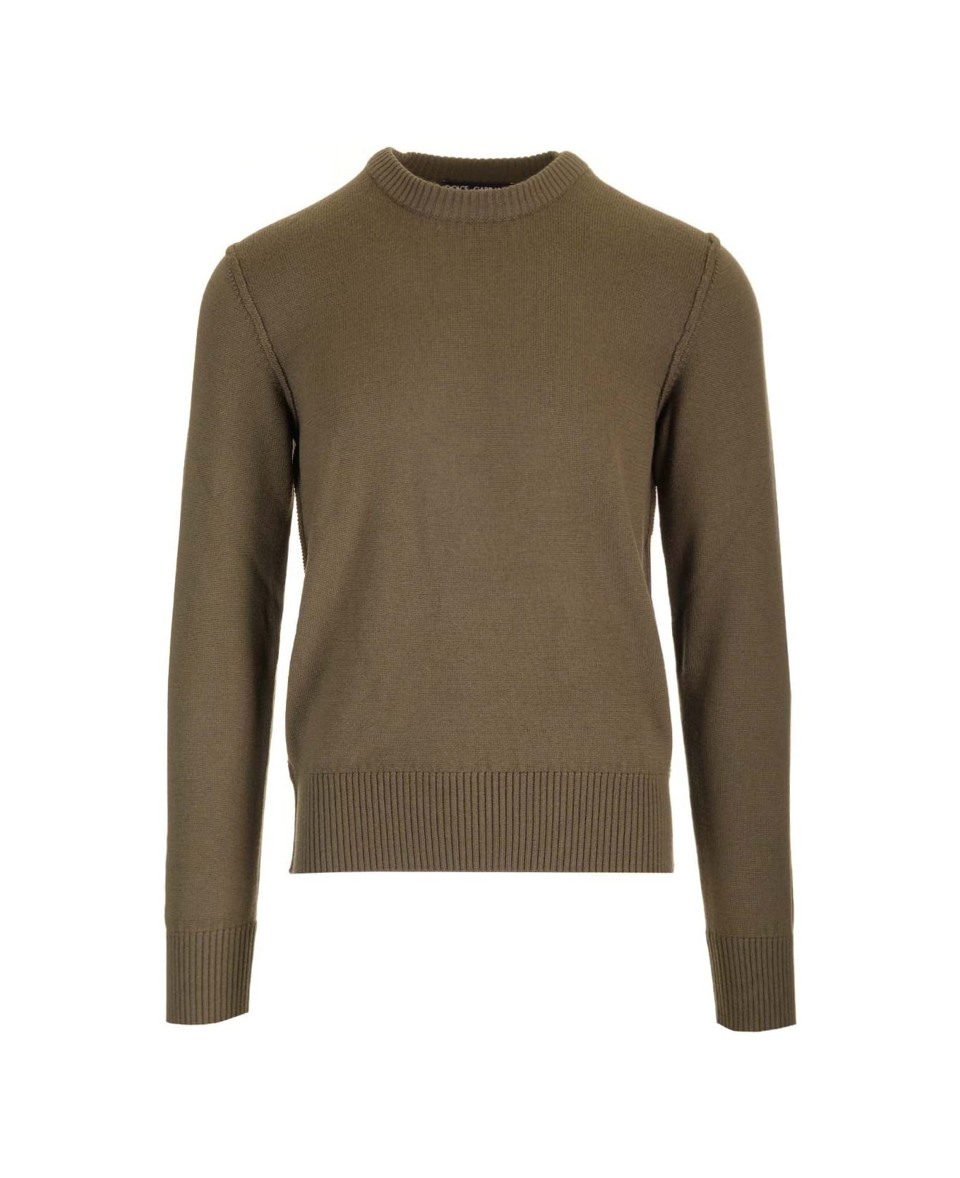 Dolce 
Gabbana Dark Brown Crewneck Knit - Brown