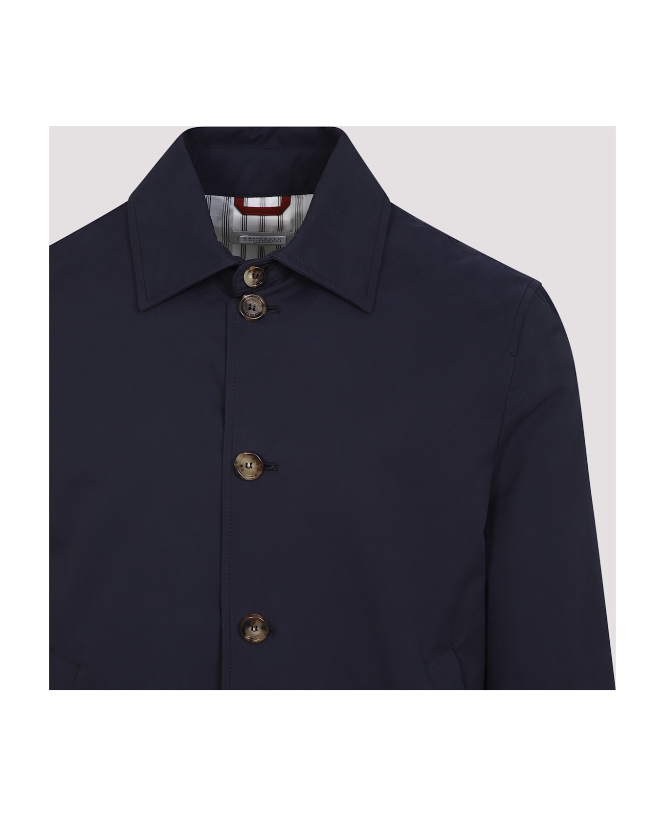Brunello Cucinelli Cotton Bomber Jacket - Navy