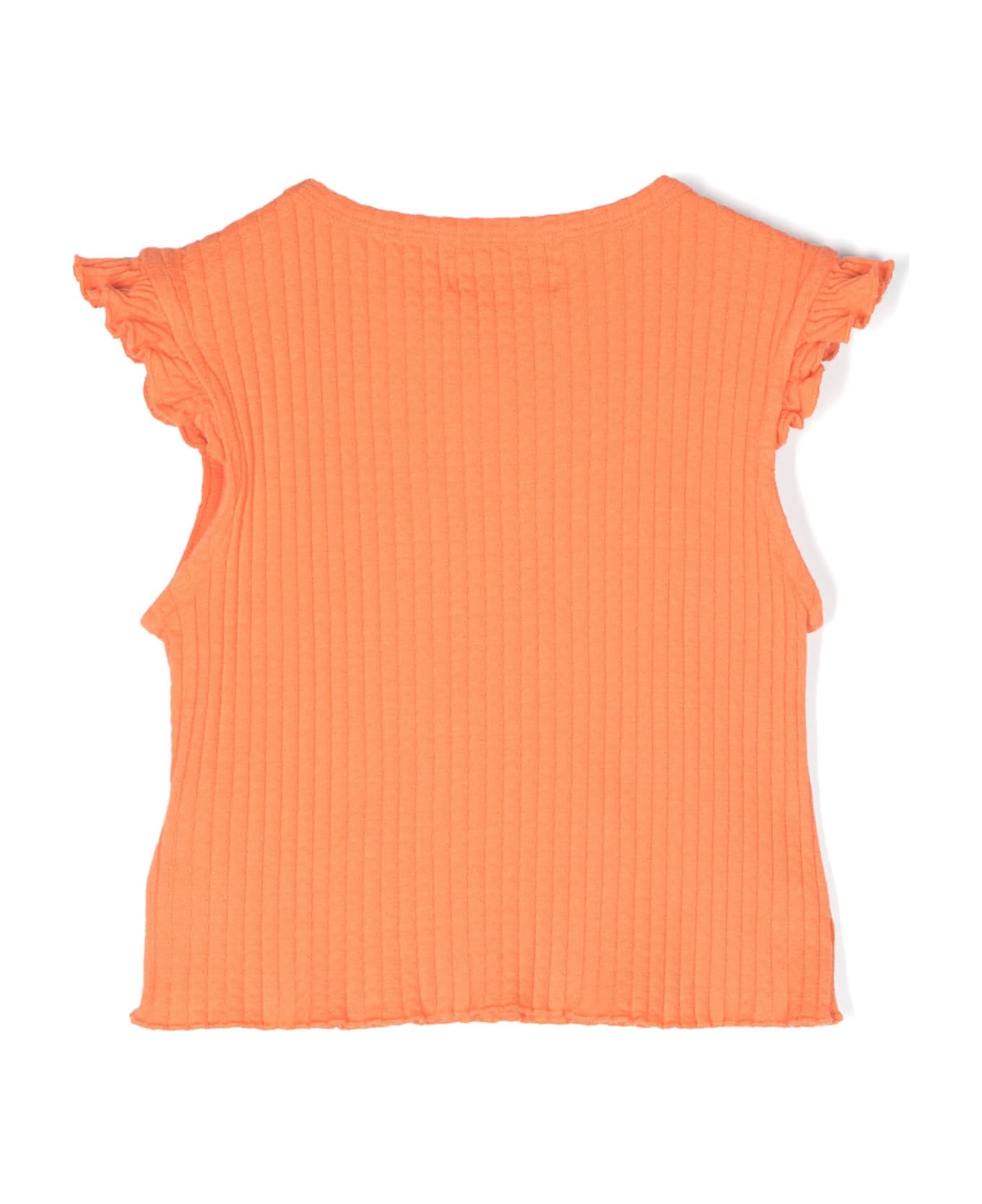 Bobo Choses Orange Top For Girl With Logo - Orange トップス