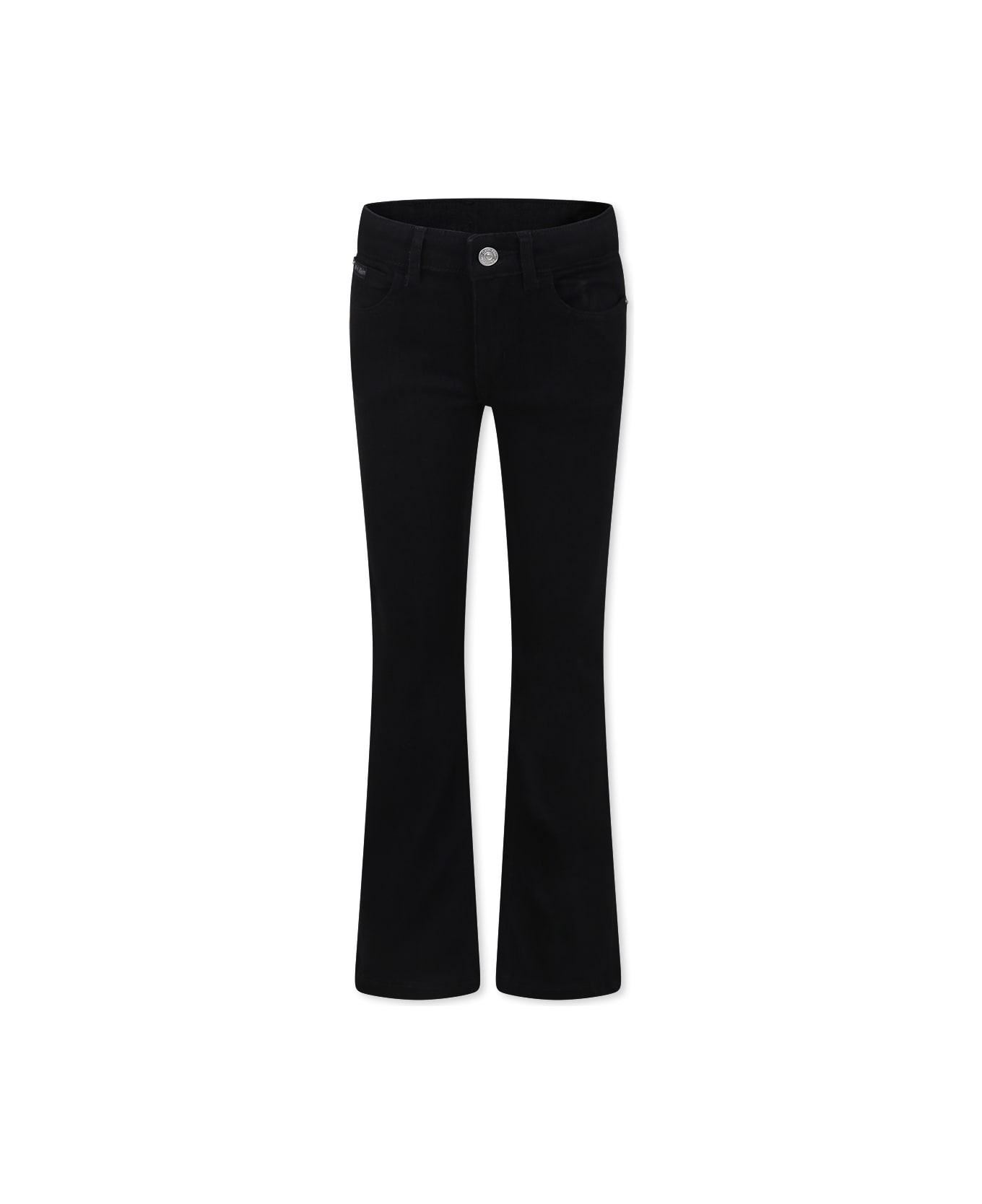 Calvin Klein Black Jeans For Girl With Logo - Black