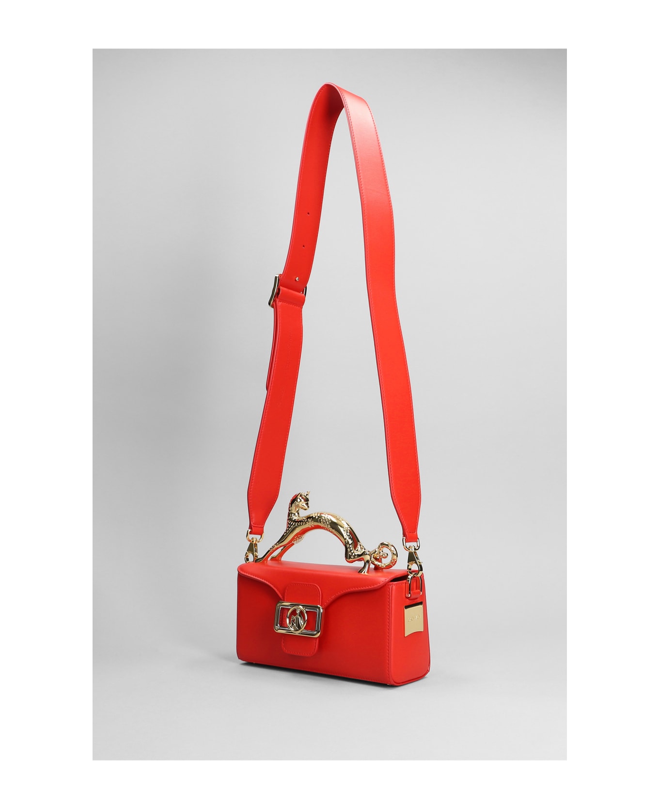 Lanvin Shoulder Bag In Red Leather - red