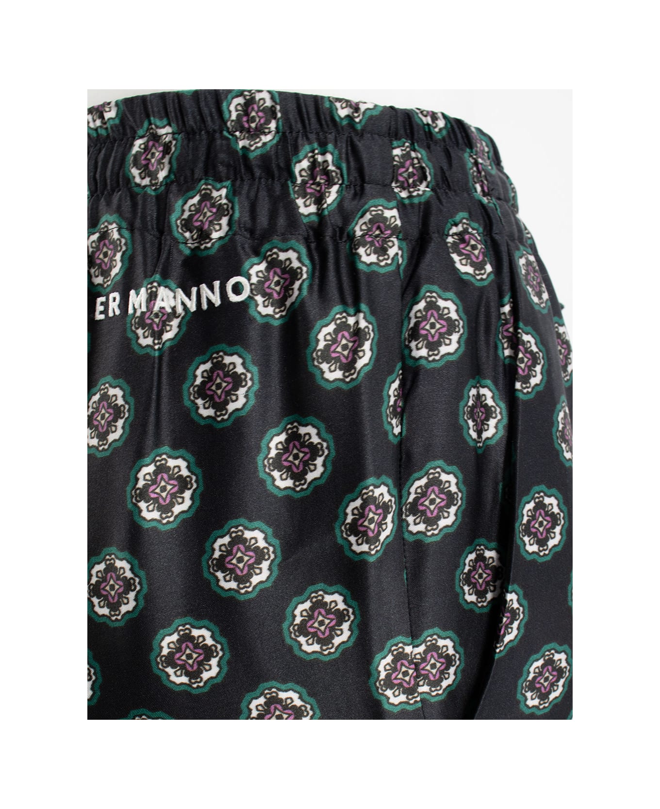 Ermanno Firenze Trousers - NERO/VERDE BOSCO