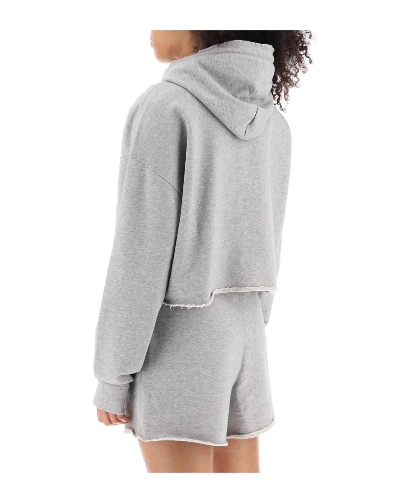 Ganni Isoli Gray Cotton Sweatshirt - PALOMA MELANGE (Grey)