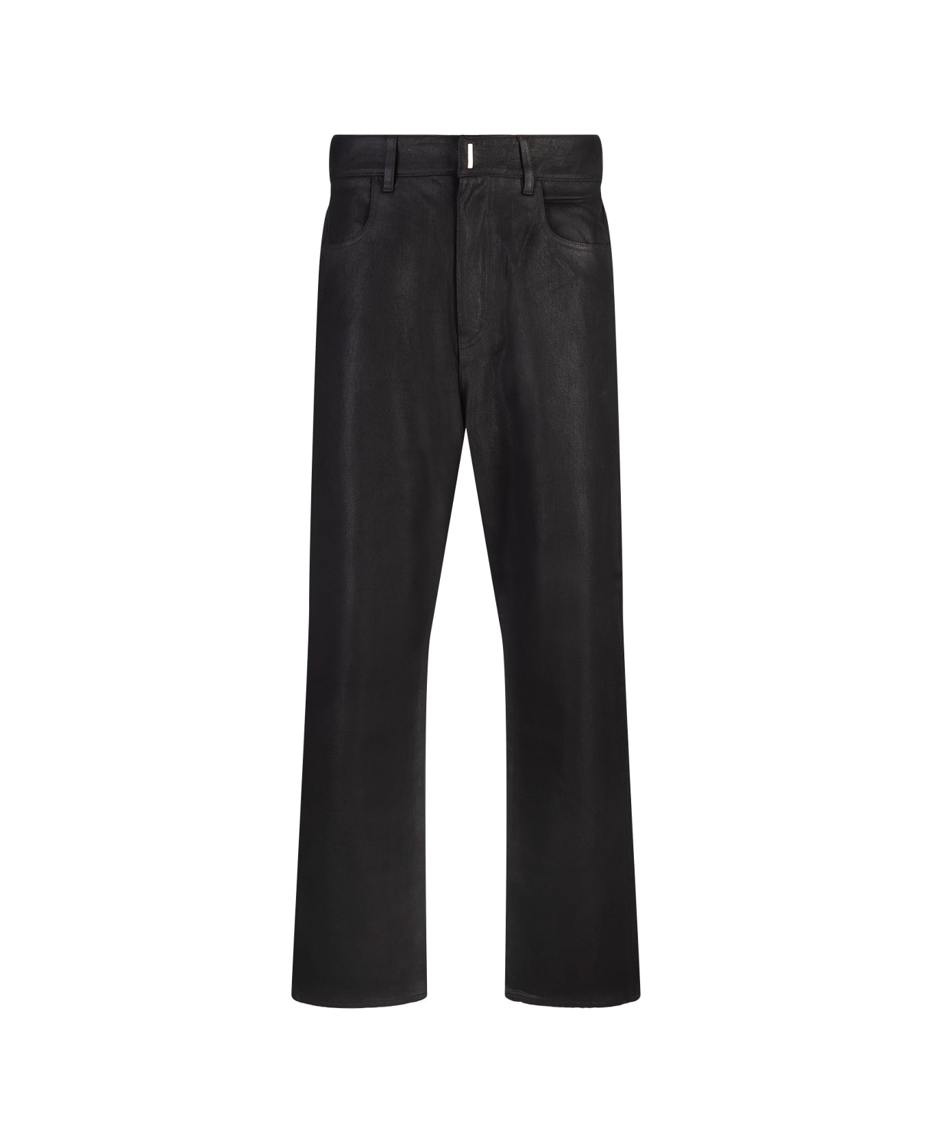 Givenchy Black Straight Trousers With Appliqué - Black