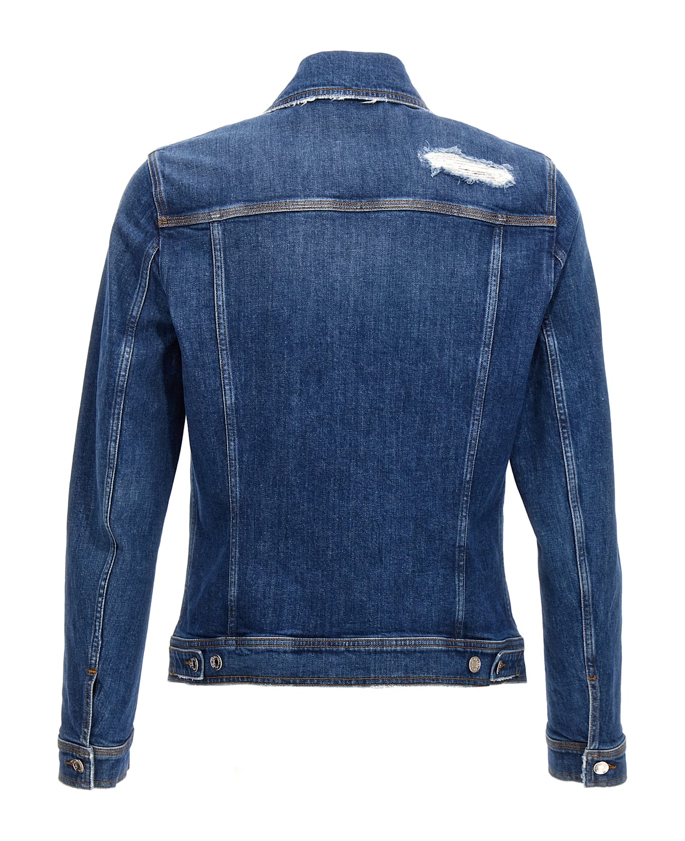 Dolce & Gabbana Denim Jacket With Used Effect - Blue