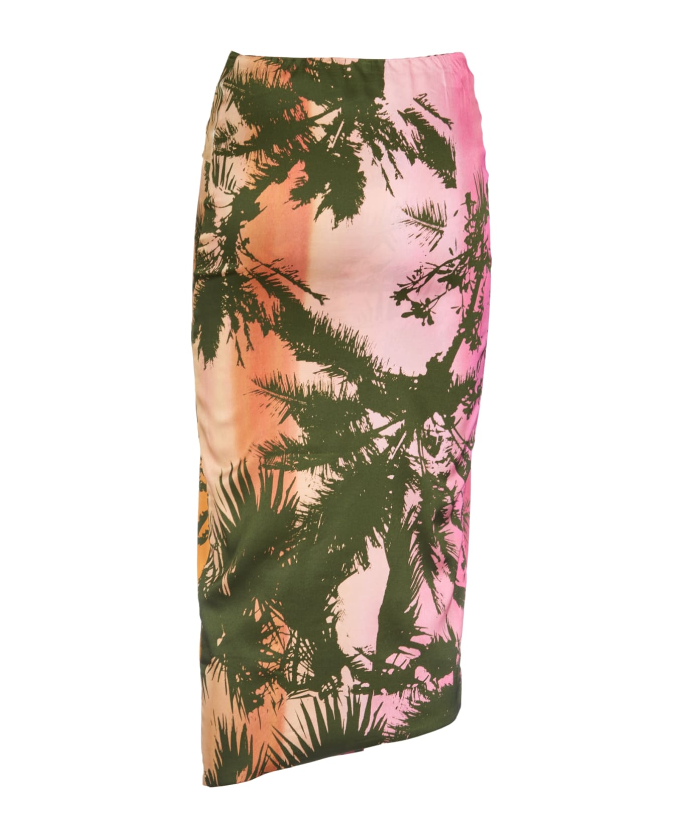 Laneus Draped Tropical Printed Skirt - Variante unica