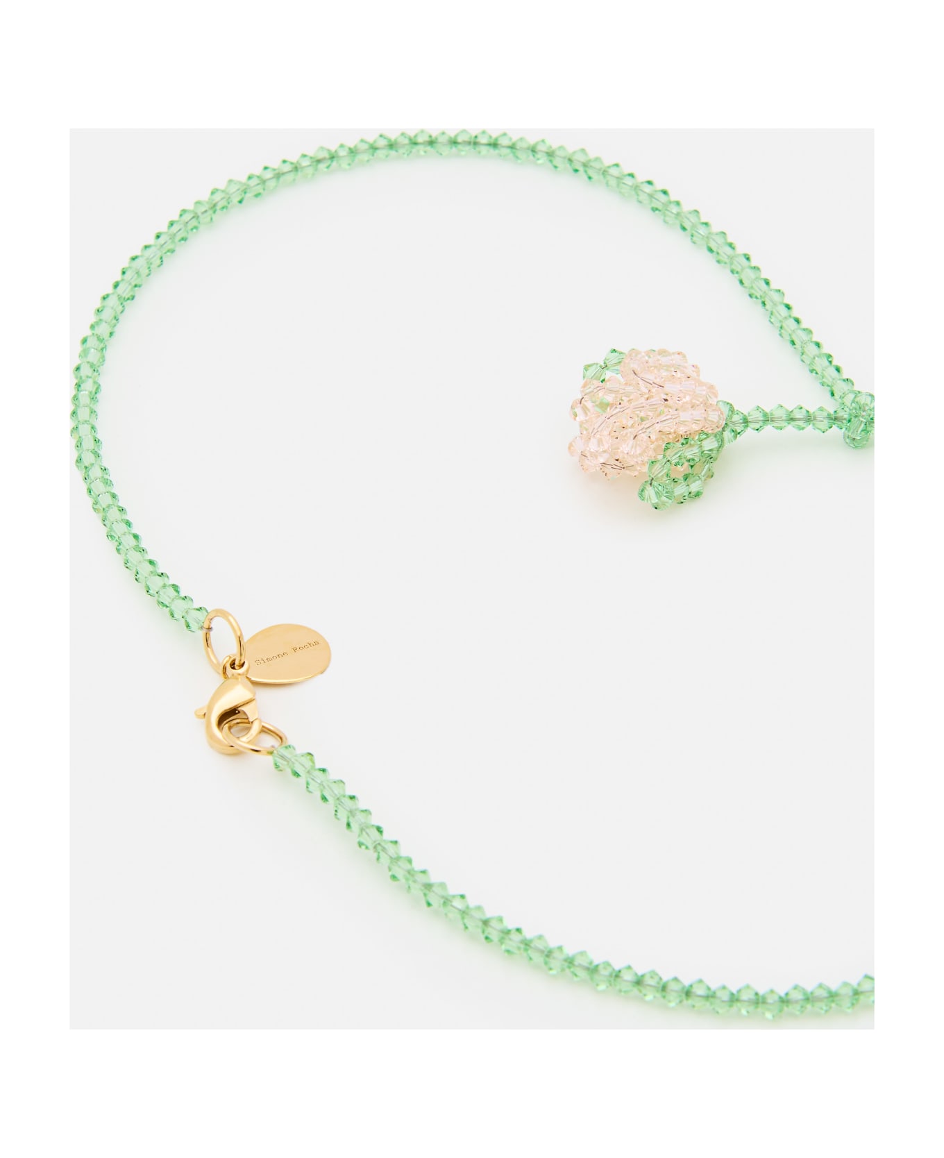 Simone Rocha Cluster Crystal Flower Necklace - Pink ネックレス