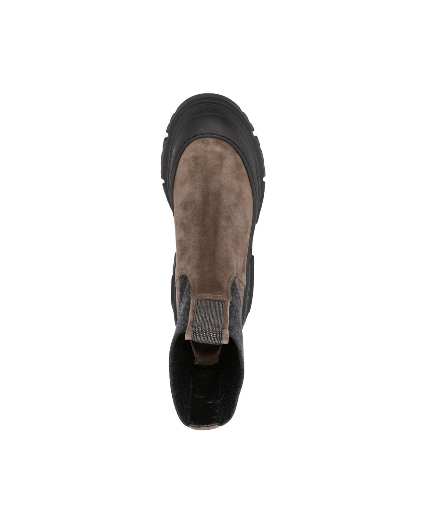 Brunello Cucinelli Monili-embellished Slip-on Ankle Boots - Peat ブーツ