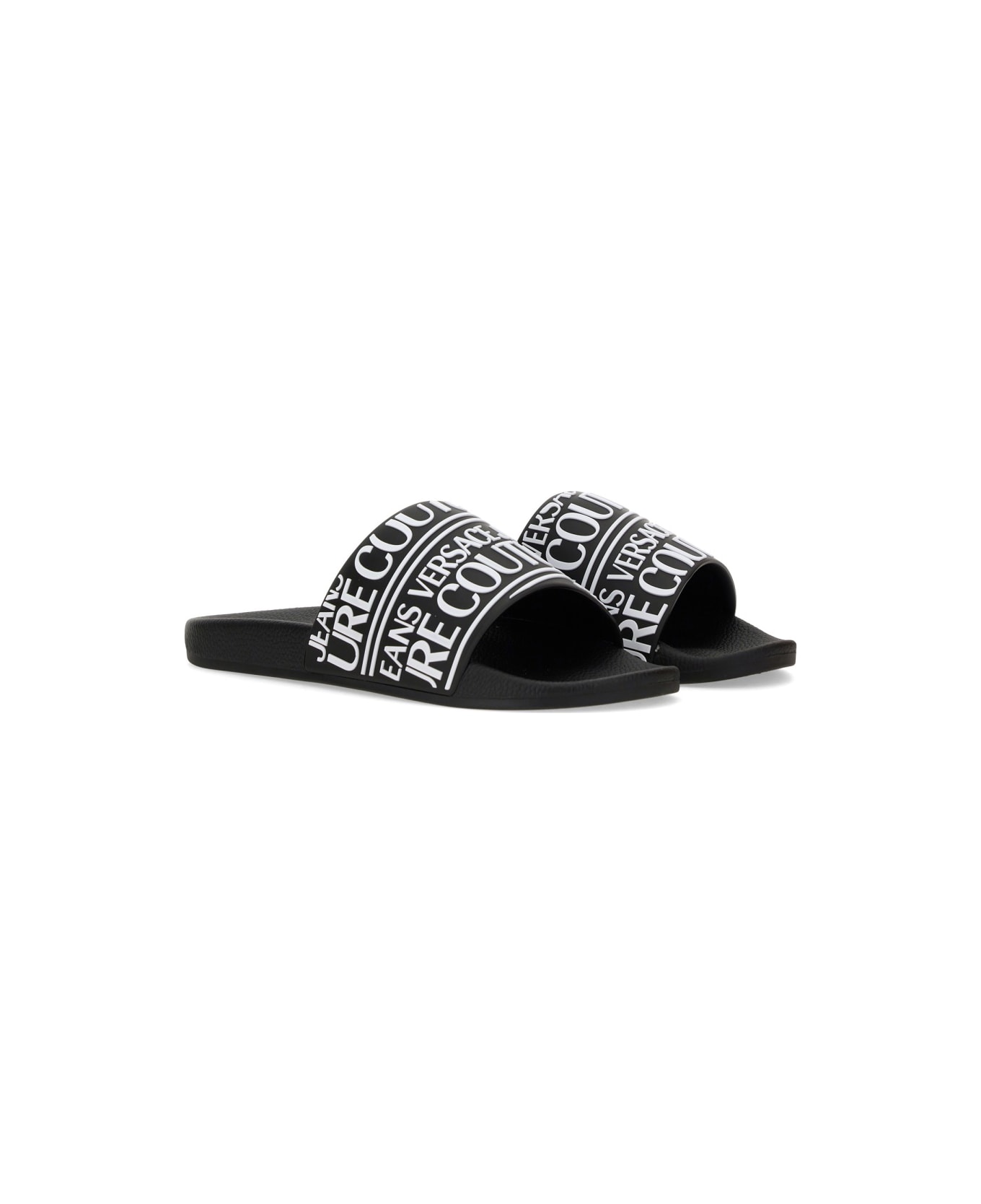 Versace Jeans Couture Sandal With Logo - BLACK その他各種シューズ