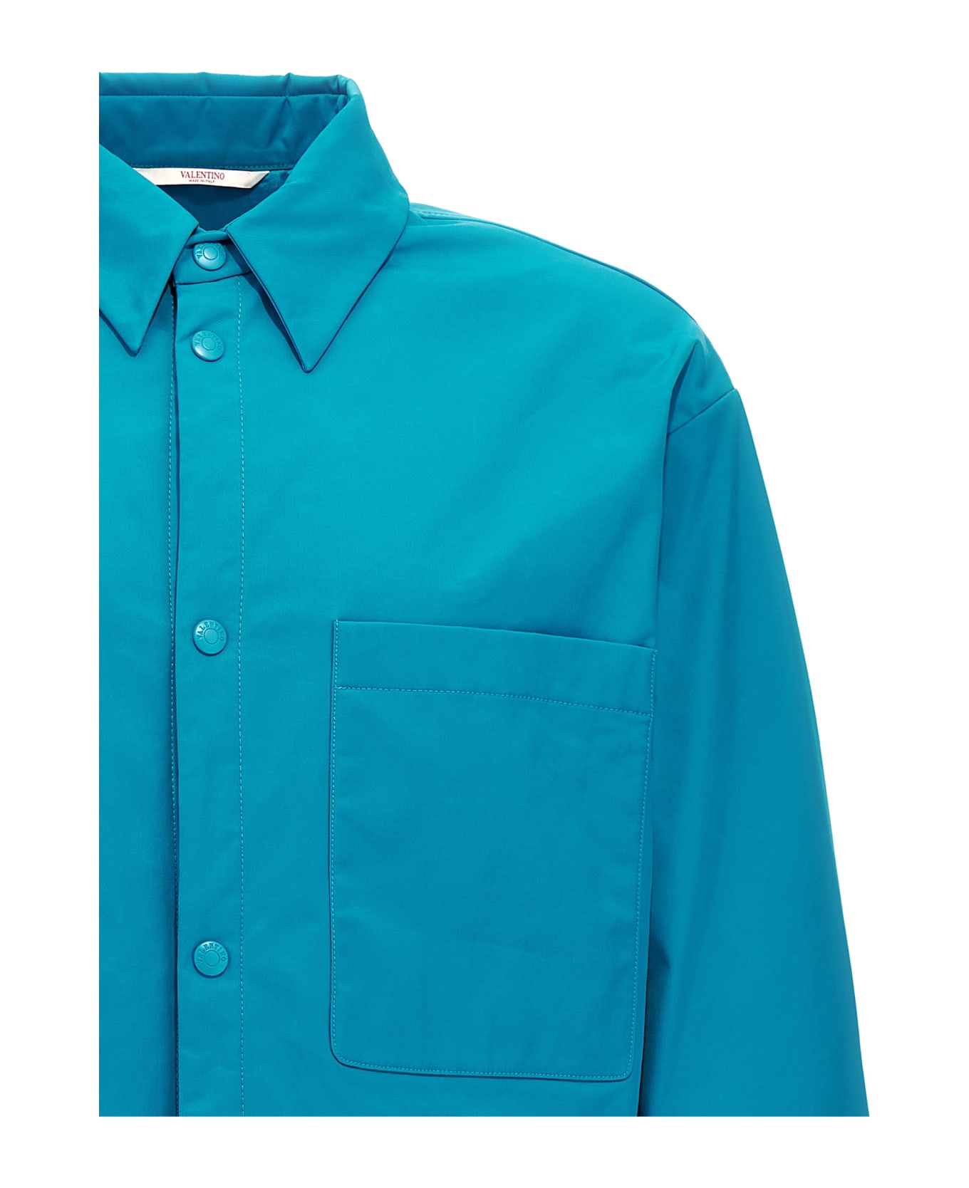 Valentino Garavani Valentino Nylon Shirt Jacket - Light Blue