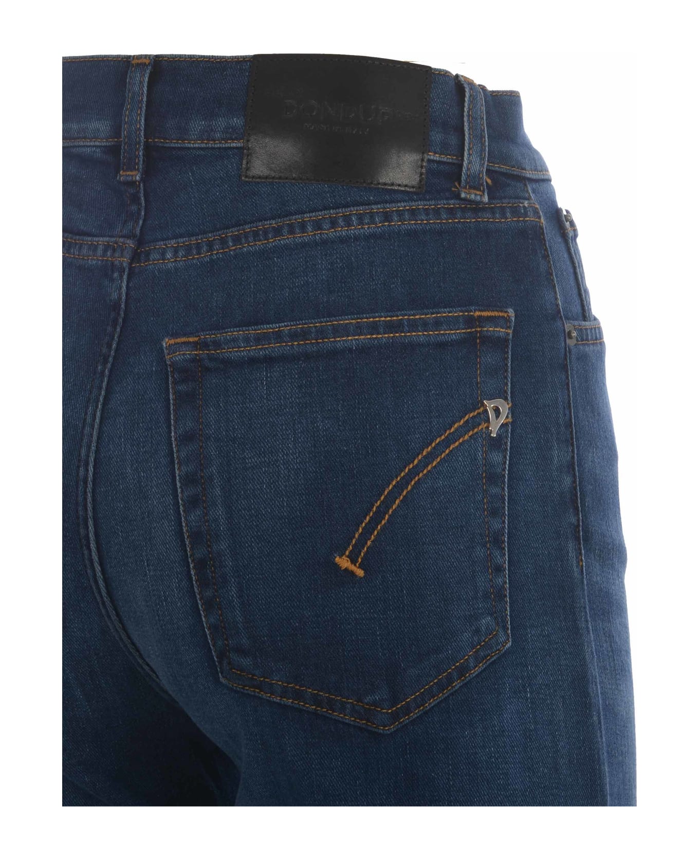 Dondup Logo-patch Wide-leg Denim Jeans - Denim blu
