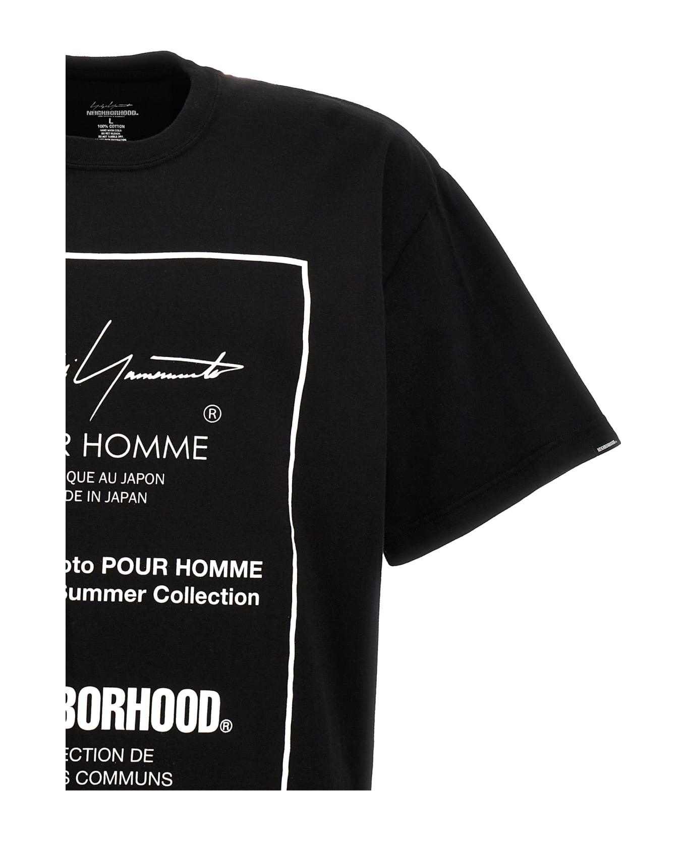 Yohji Yamamoto 'neighborhood' T-shirt - White/Black