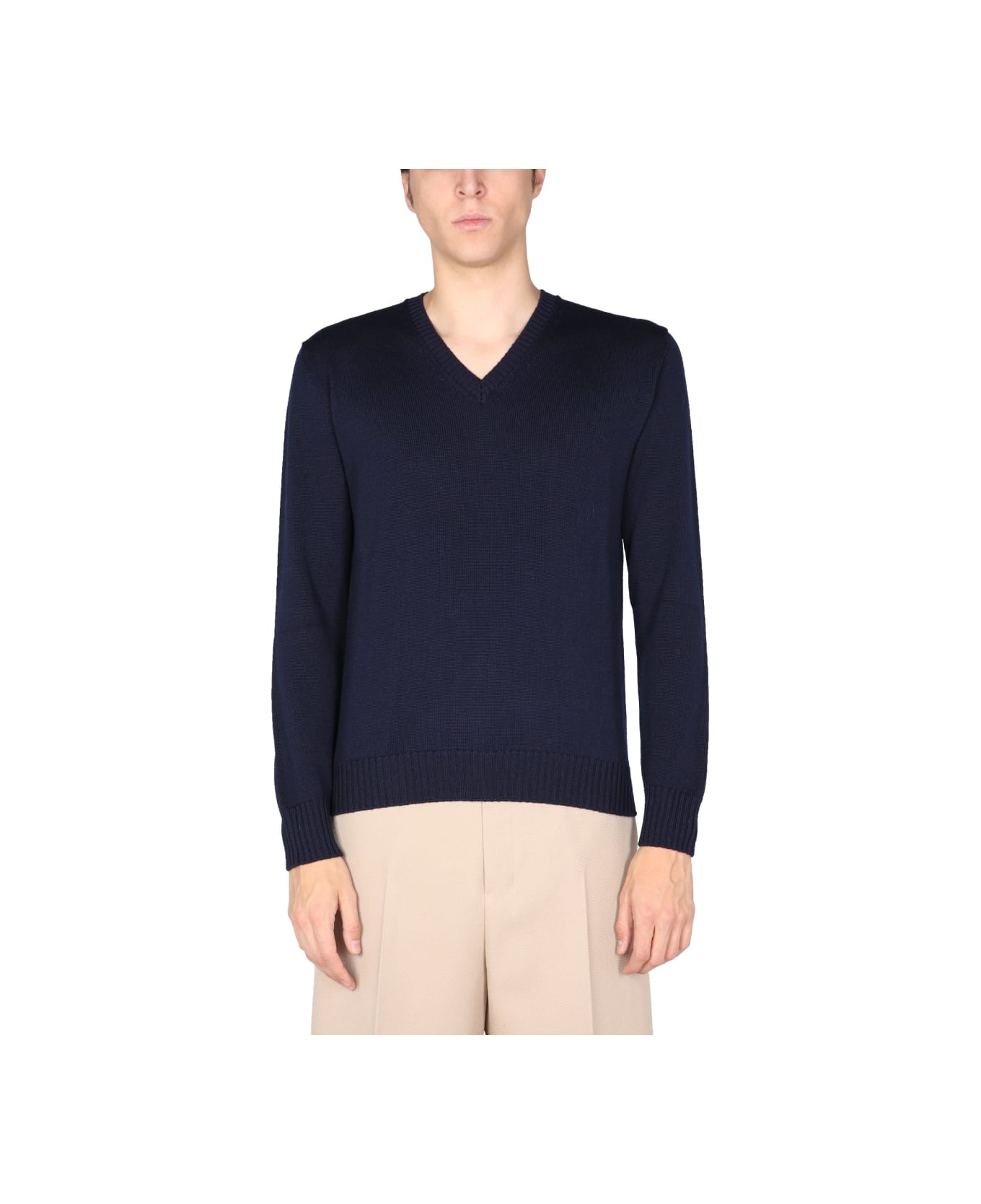 Ballantyne V-neck Sweater - BLACK ニットウェア