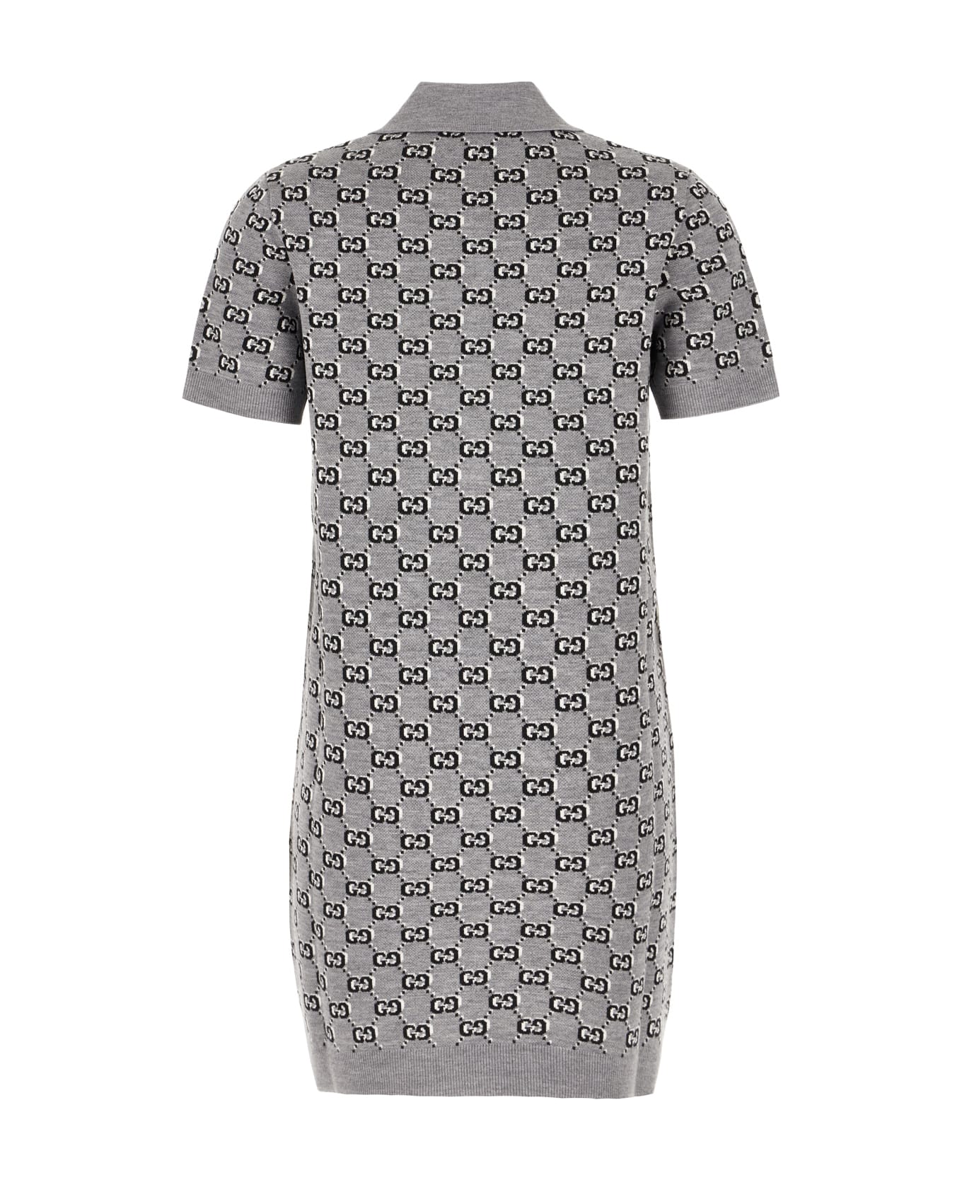 Gucci Embroidered Wool Mini Dress - Grigio