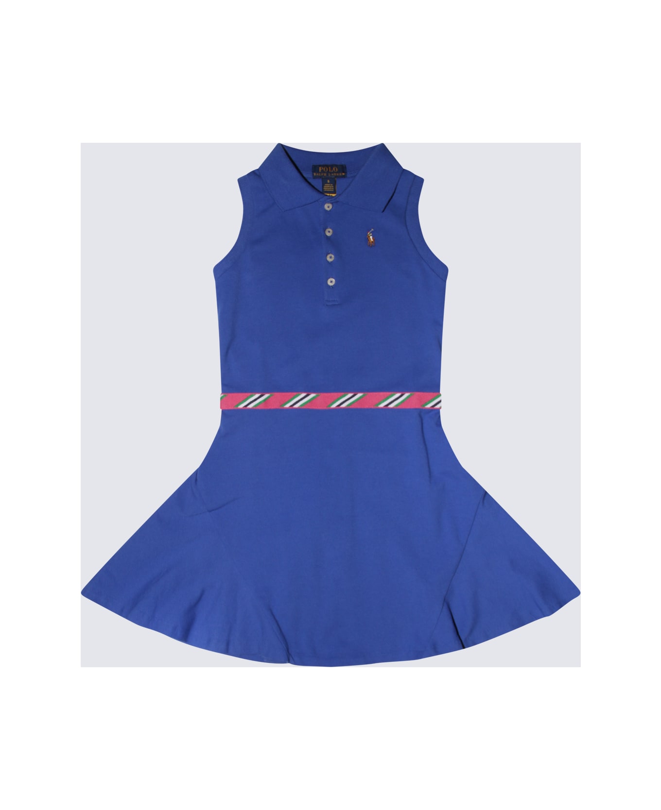 Polo Ralph Lauren Blue Iris Cotton Polo Dress - Blue