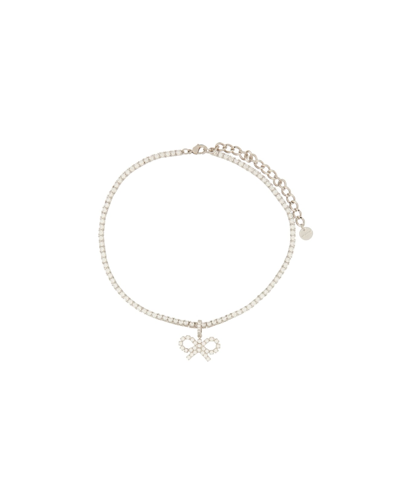 self-portrait "tennis" Necklace With Bow - SILVER