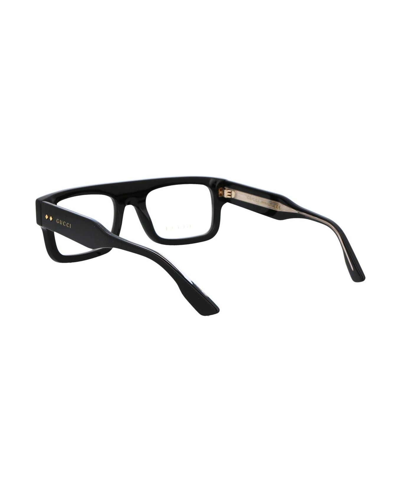 Gucci Eyewear Rectangle-framed Glasses - 001 black black transpare