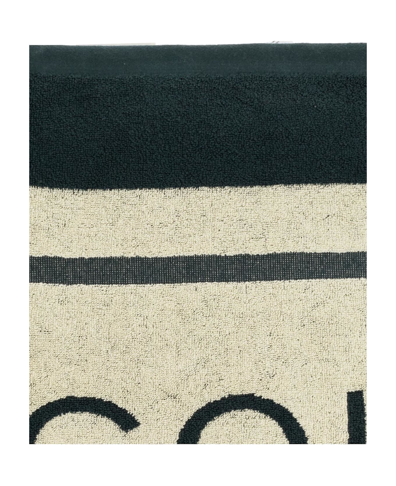 Jacquemus Towel With Logo - NEUTRALS/GREEN