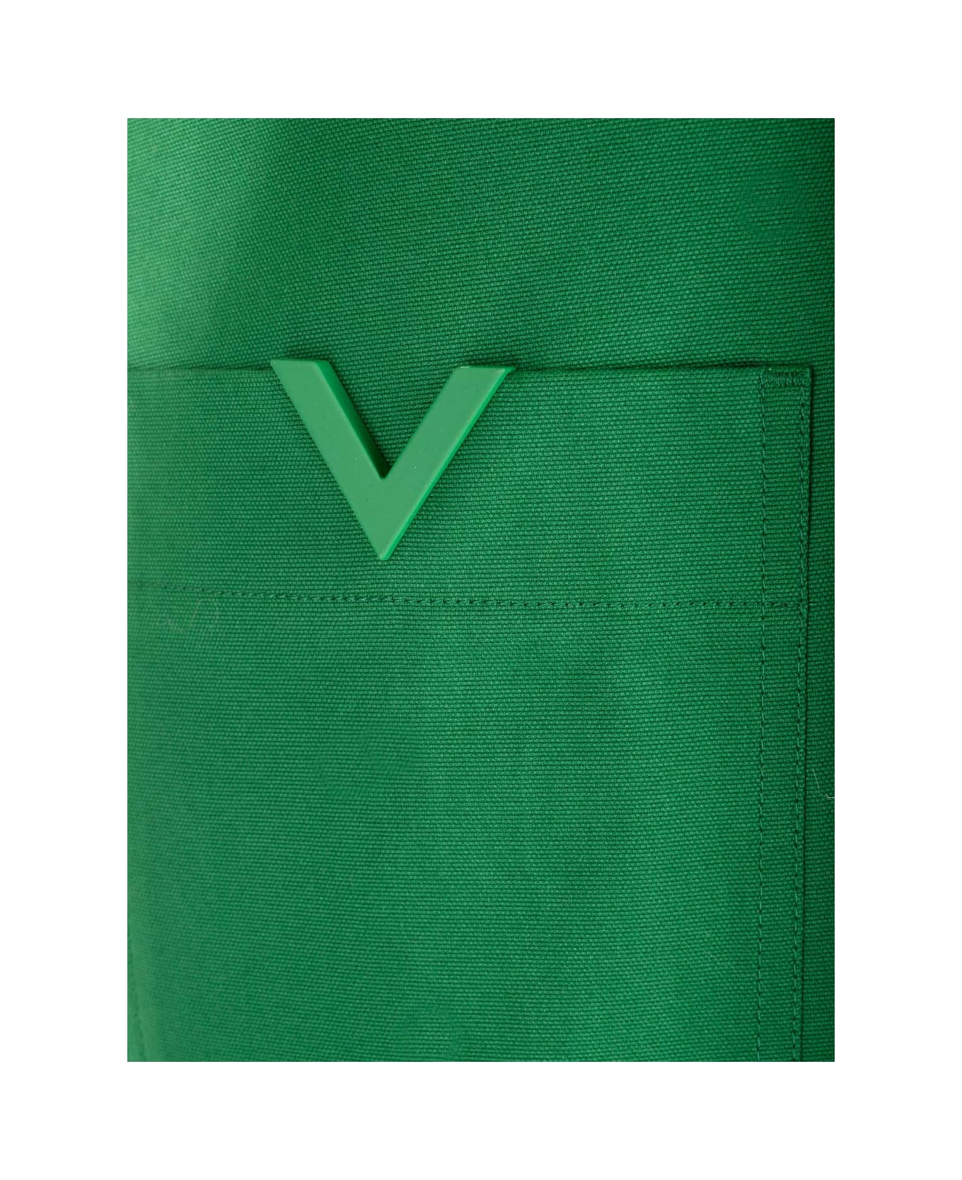 Valentino 'v Logo' Detail Bermuda Shorts - Green