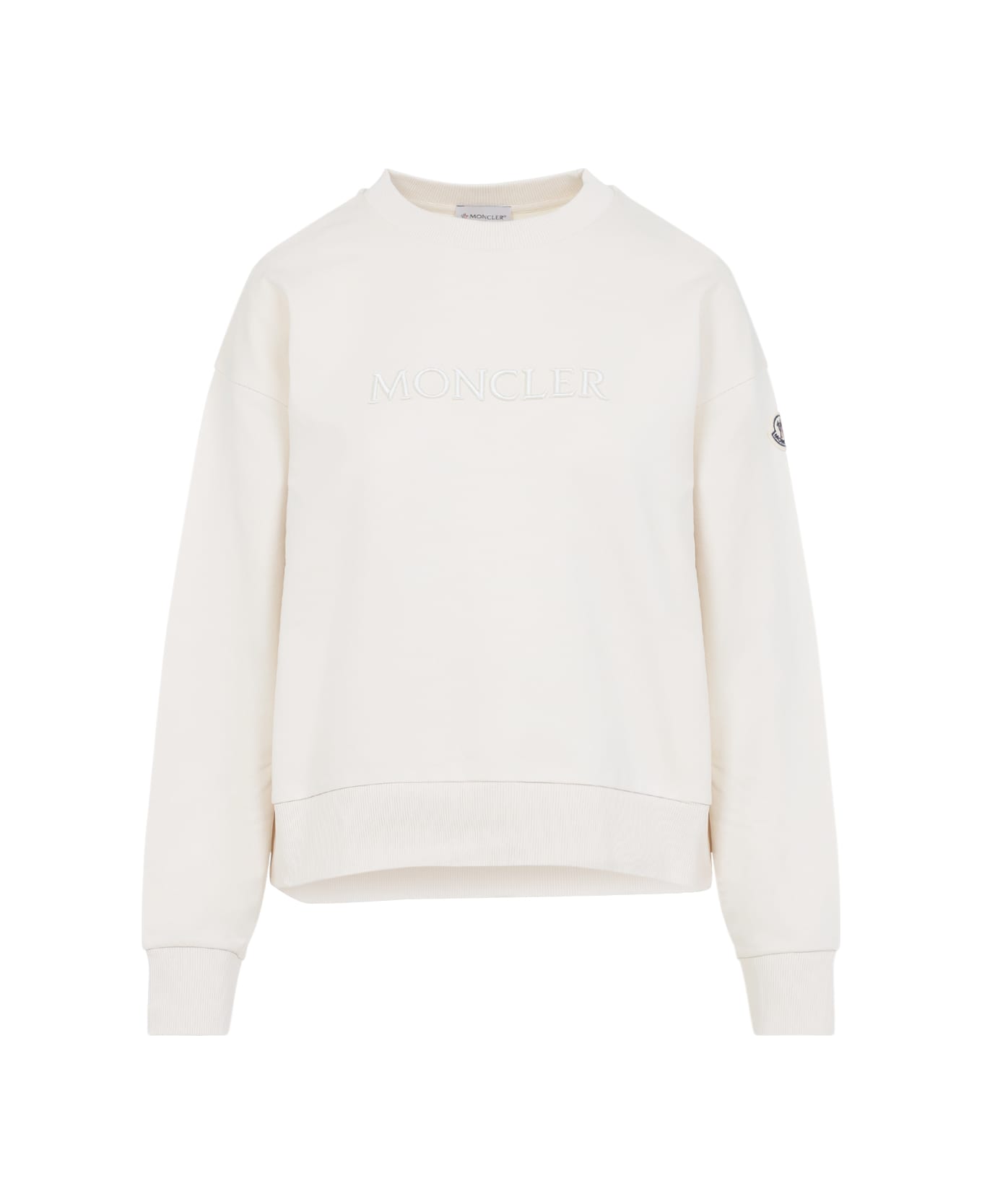 Moncler Cotton Sweatshirt - Natural