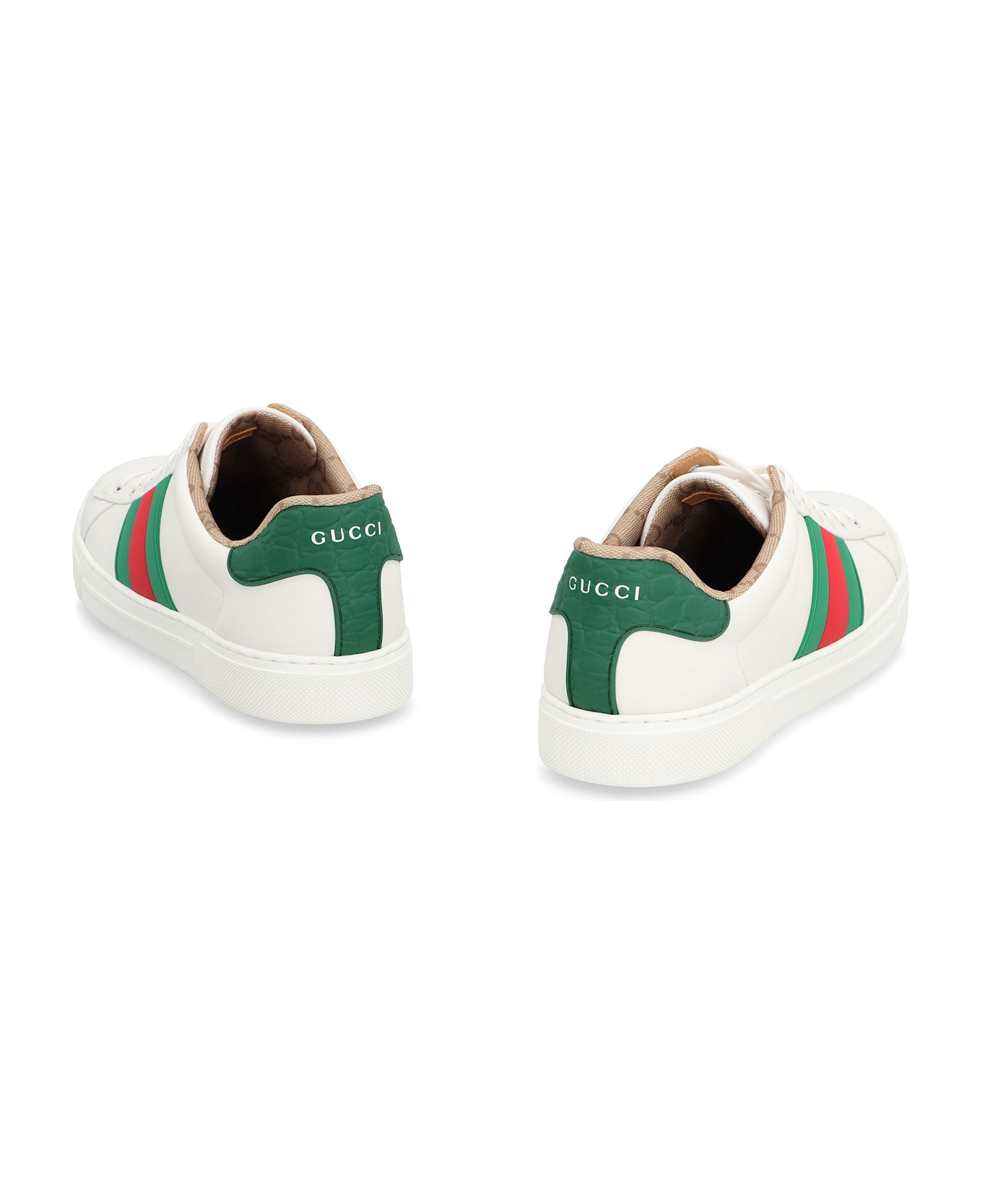 Gucci Ace Leather Low-top Sneakers - White