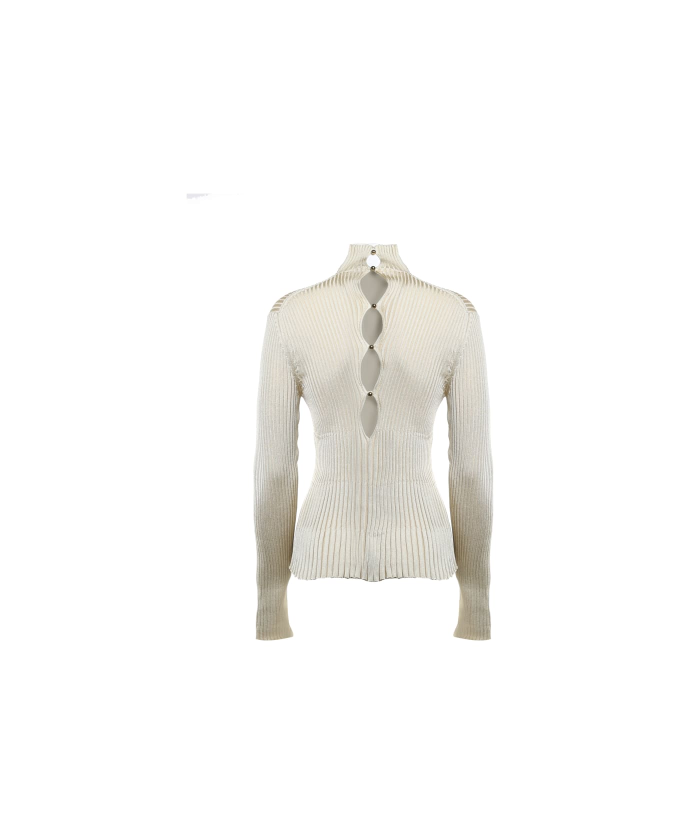 Bottega Veneta Pleated Sweater In Light Viscose - Camomile ニットウェア