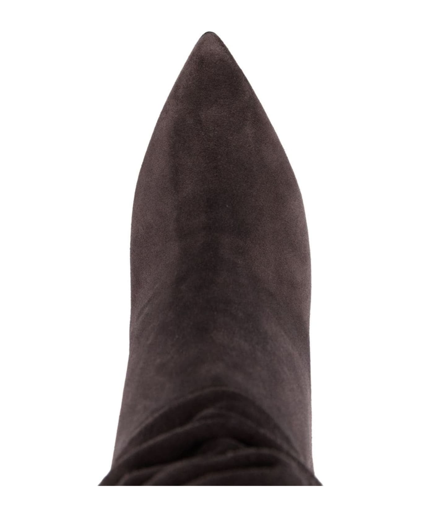 Paris Texas Grey Calf Suede Boots - Grey