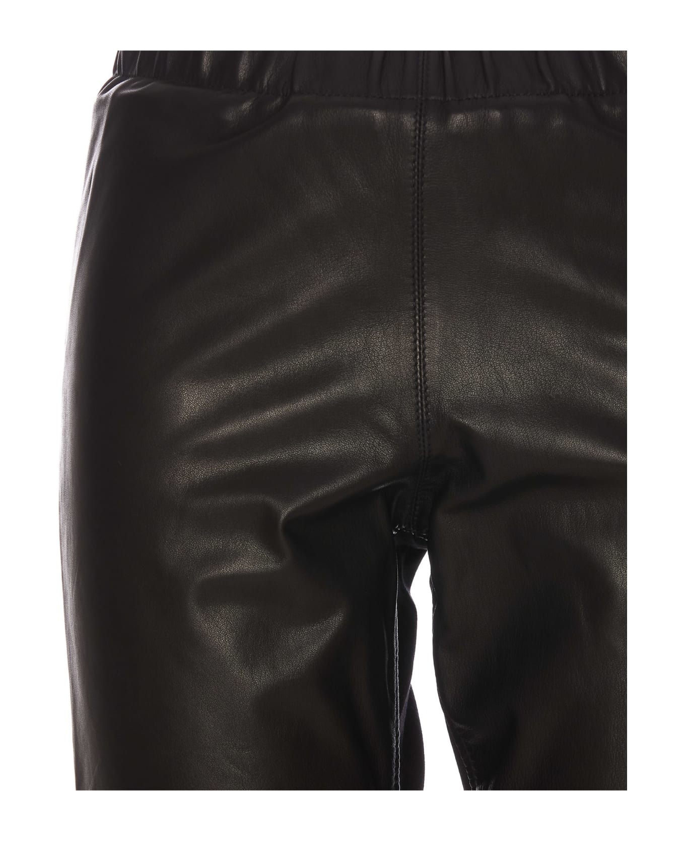 Parosh Leather Leggings - Black