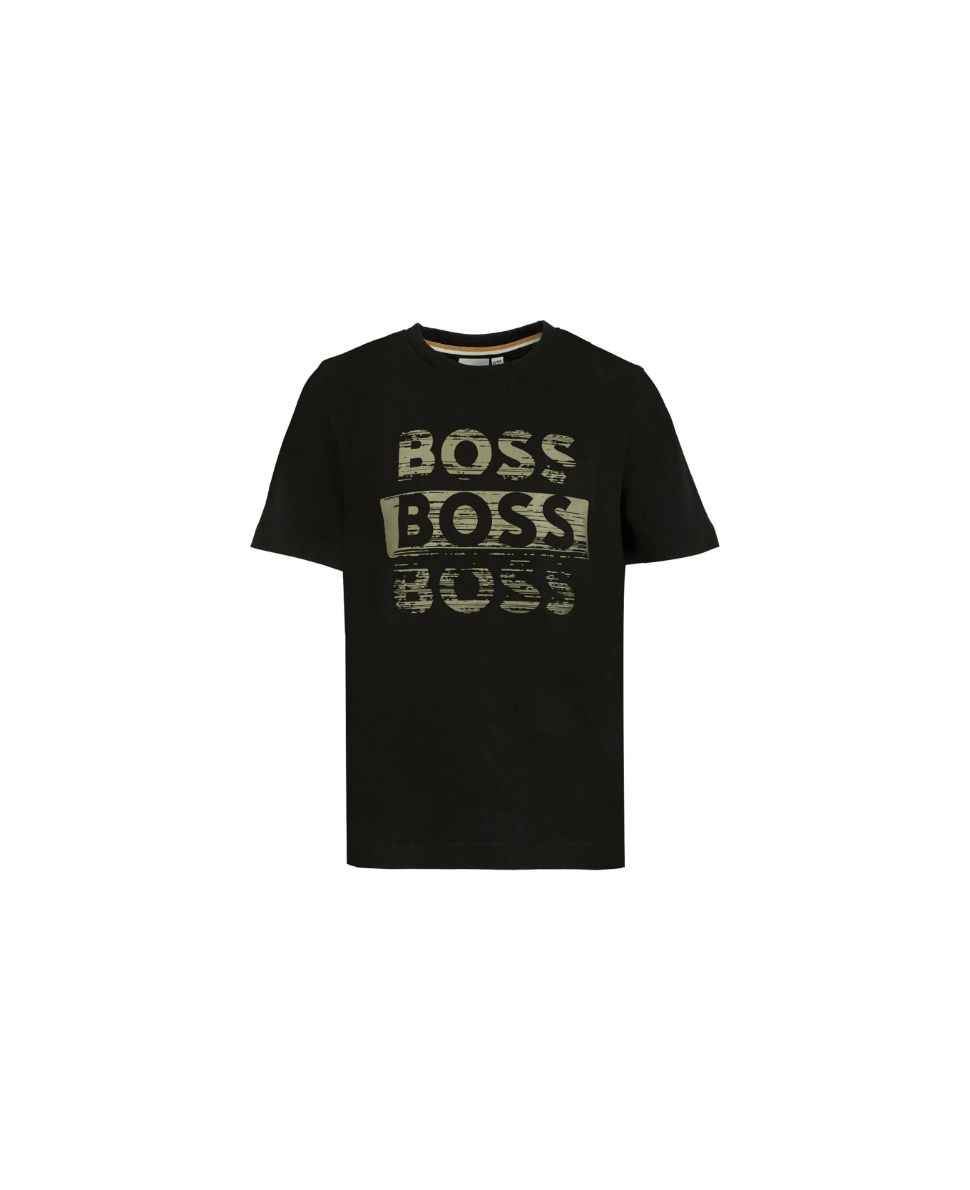 Hugo Boss T-shirt With Logo - BLACK