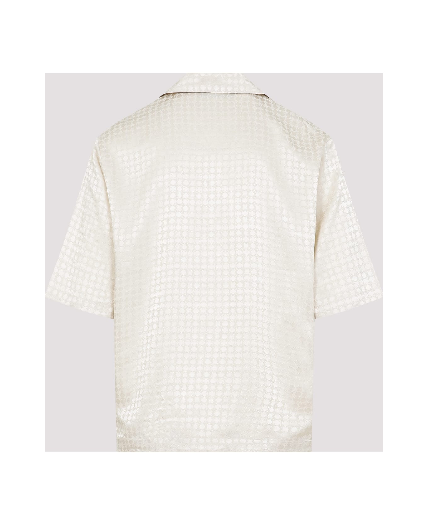 AMIRI Quad Jacquard Camp Shirt - Alabaster
