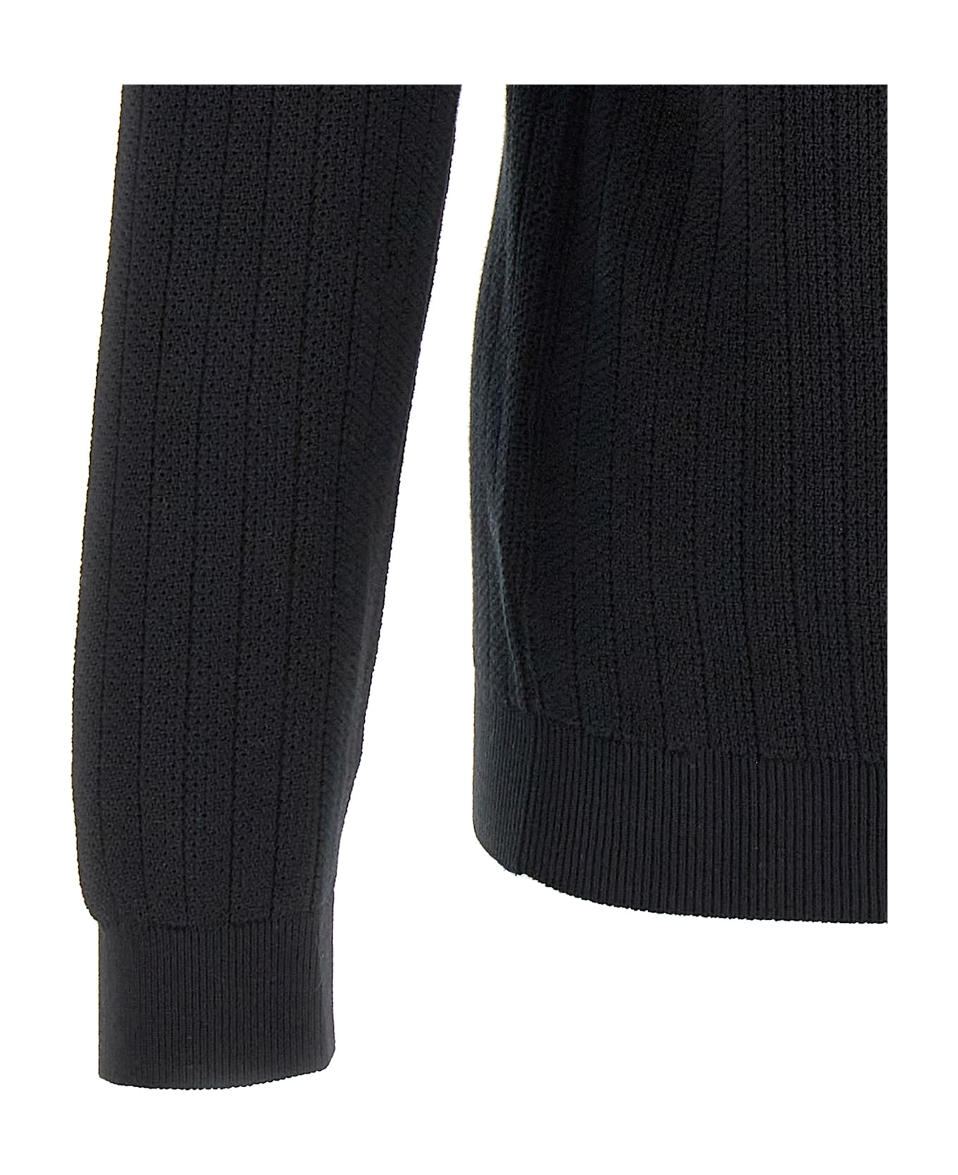 Brunello Cucinelli Knitted Polo Shirt - Black