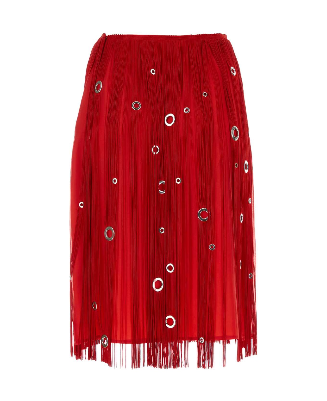 Prada Red Organza Skirt - ROSSO