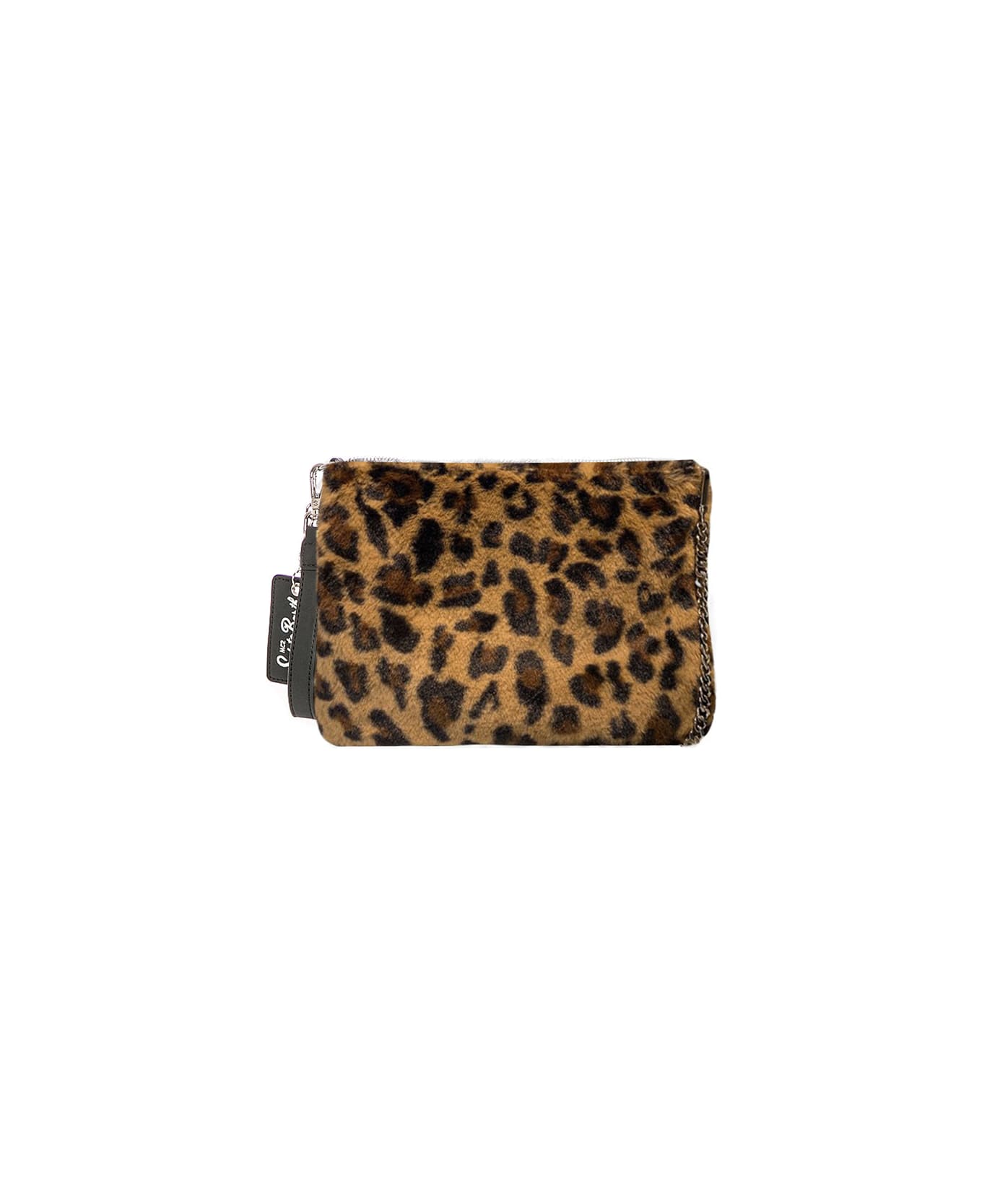 MC2 Saint Barth Parisienne Wooly Cross-body Pouch Bag With Animalier Print - BROWN