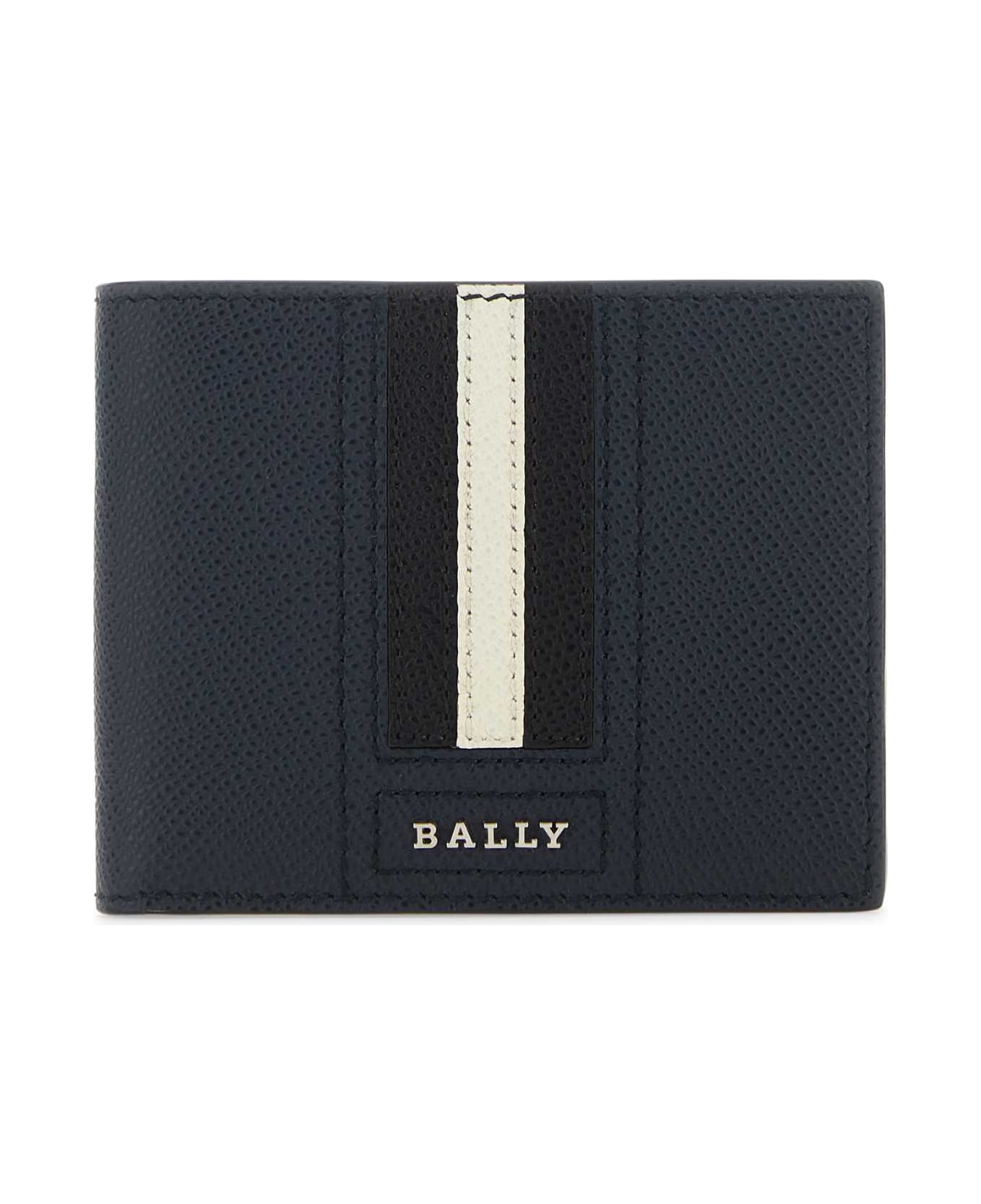 Bally Navy Blue Leather Wallet - NEWBLUE