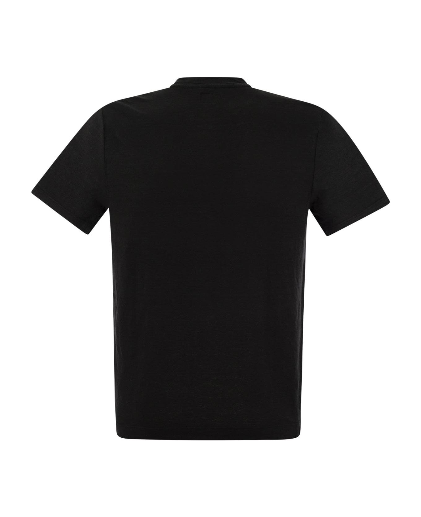 Fedeli Linen Flex T-shirt - Nero シャツ