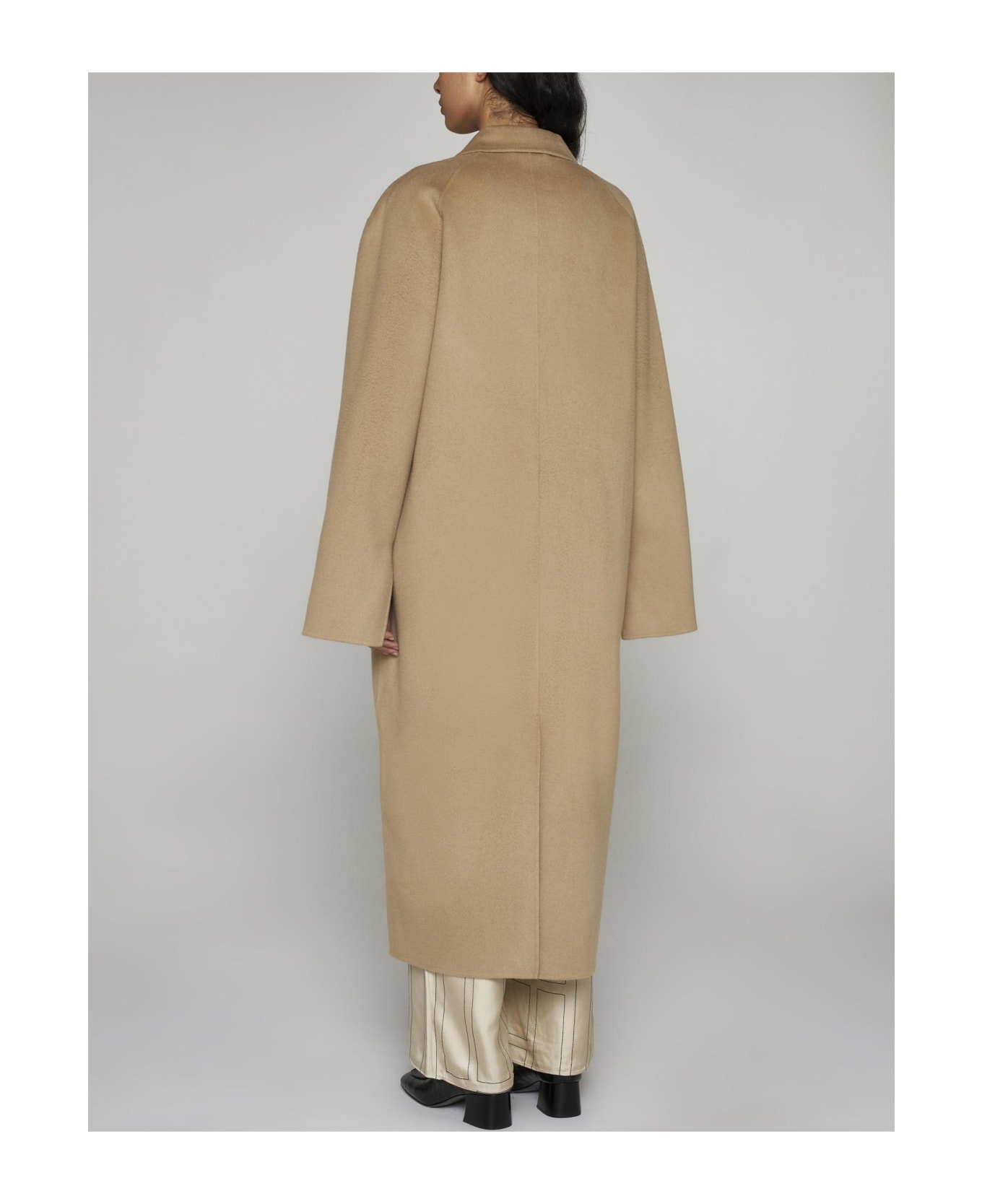 Totême Oversized Double-breasted Wool Coat - Marrone レインコート
