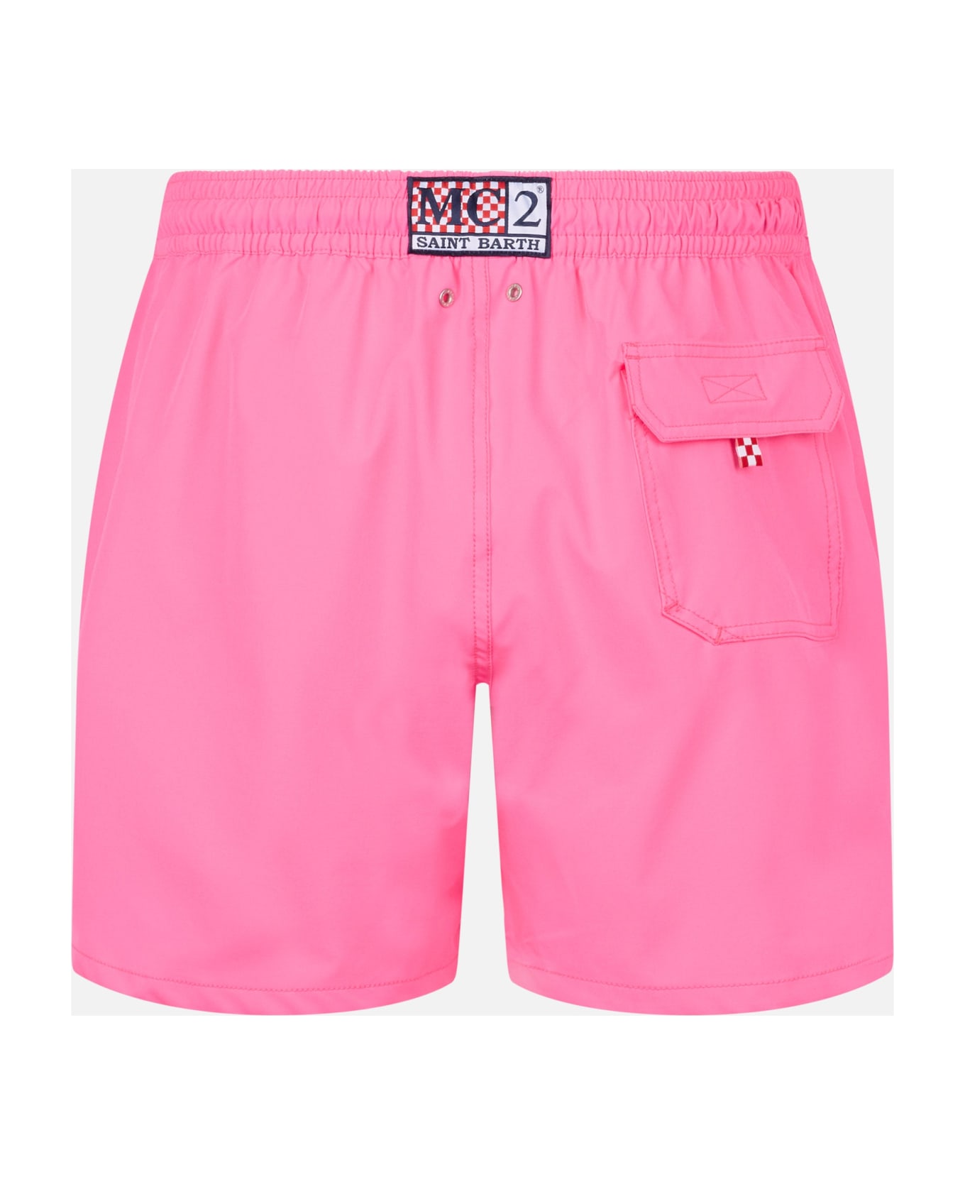 MC2 Saint Barth Classic Stretch Comfort Swim Shorts With Mi Girano Le Palline Embroidery | Insulti Luminosi Special Edition - PINK