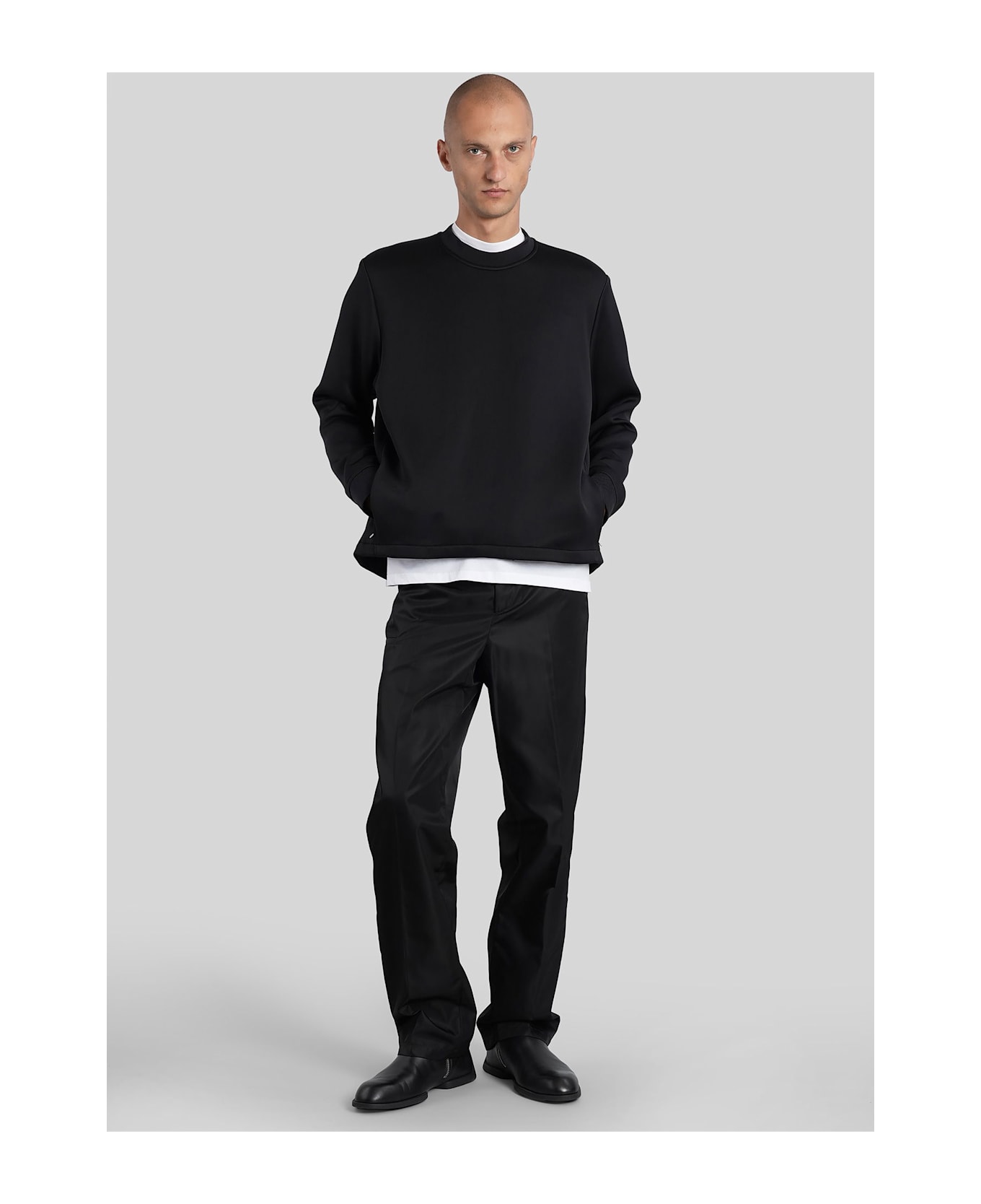 Jil Sander Sweatshirt In Black Polyamide - black