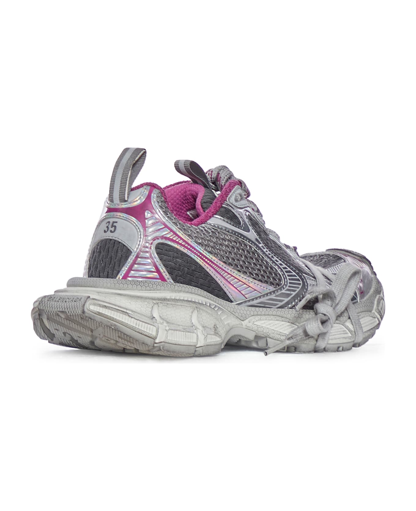 Balenciaga Women`s 3xl Sneakers In Grey/fuchsia/white - Grey