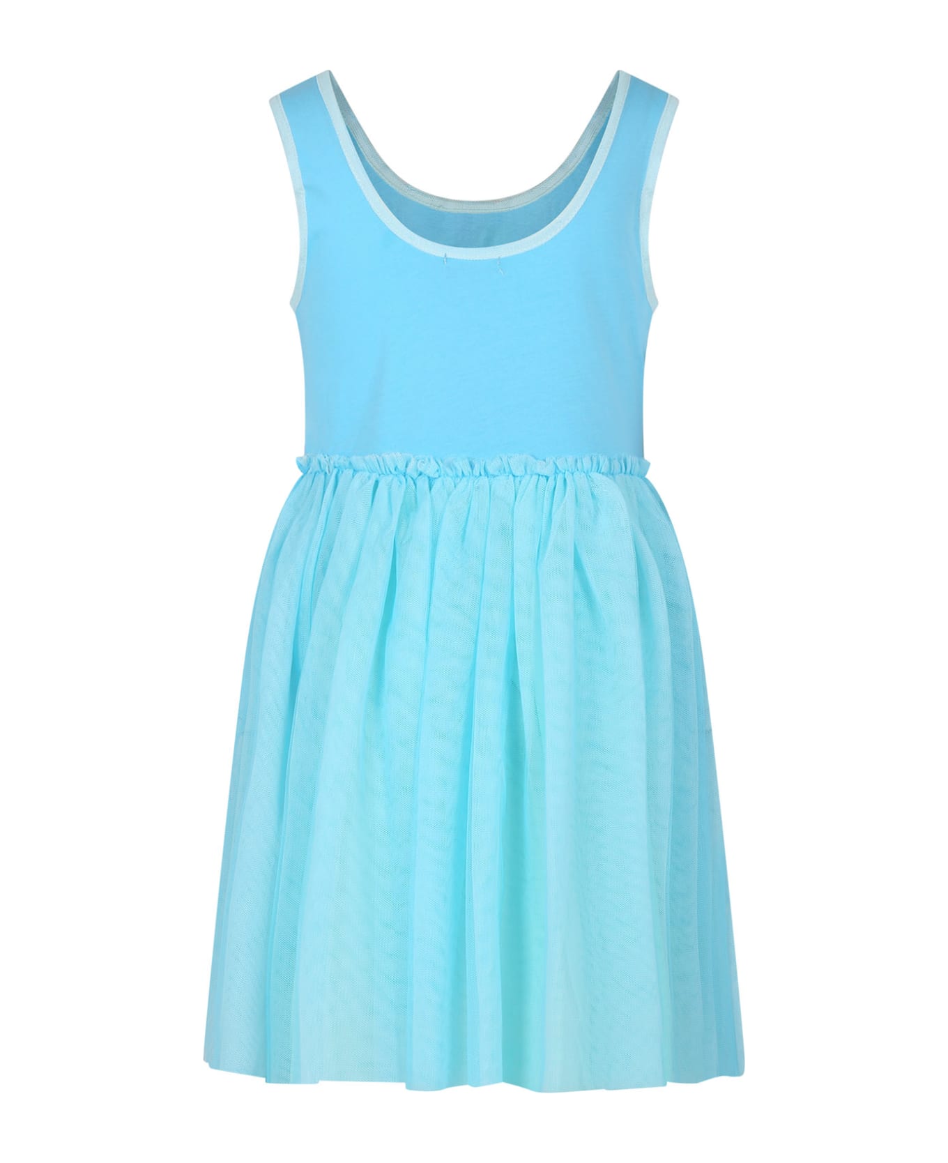 Billieblush Light Blue Dress For Girl With Sequins - Light Blue