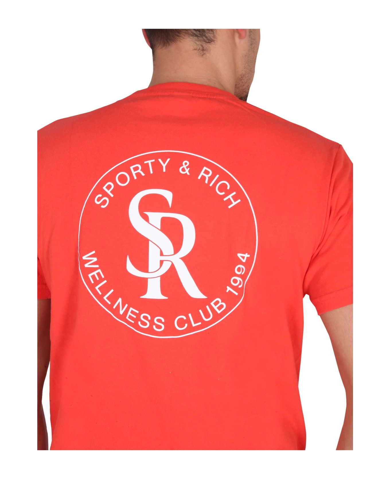 Sporty & Rich T-shirt With Logo - ROSSO