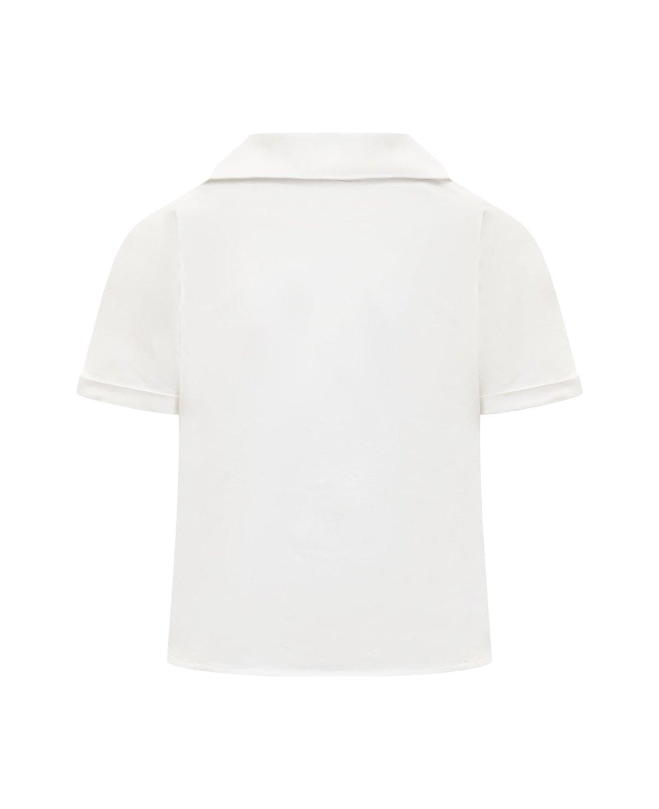 Herno V-neck Short-sleeved Shirt - Bianco