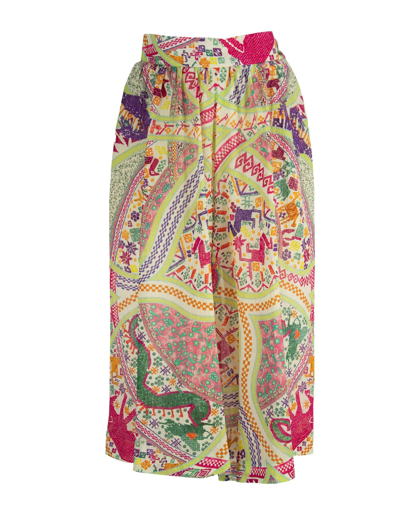 Etro Skirt Trousers With Multi-coloured Geometric Design - Multicolor