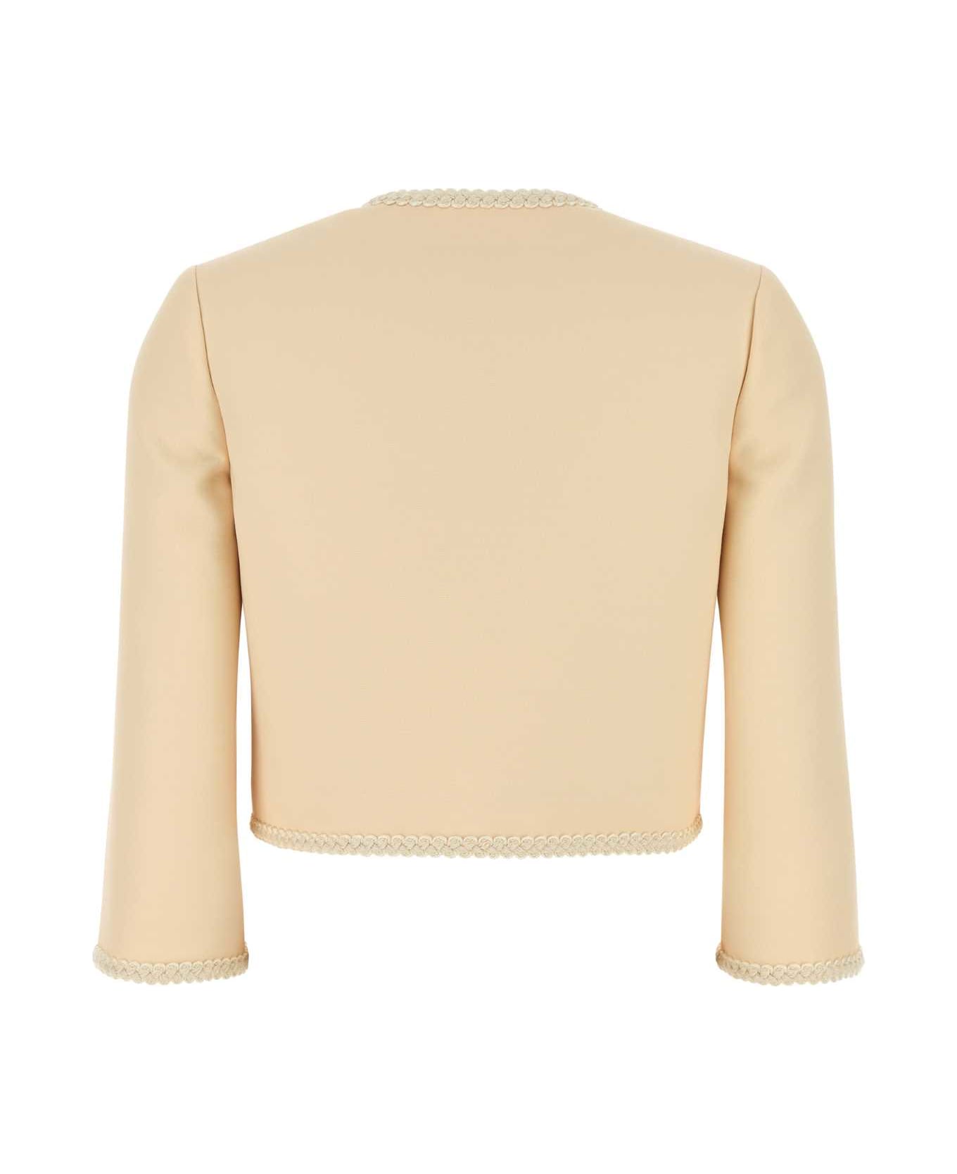 Valentino Garavani Cream Crepe Couture Blazer - BETULLA